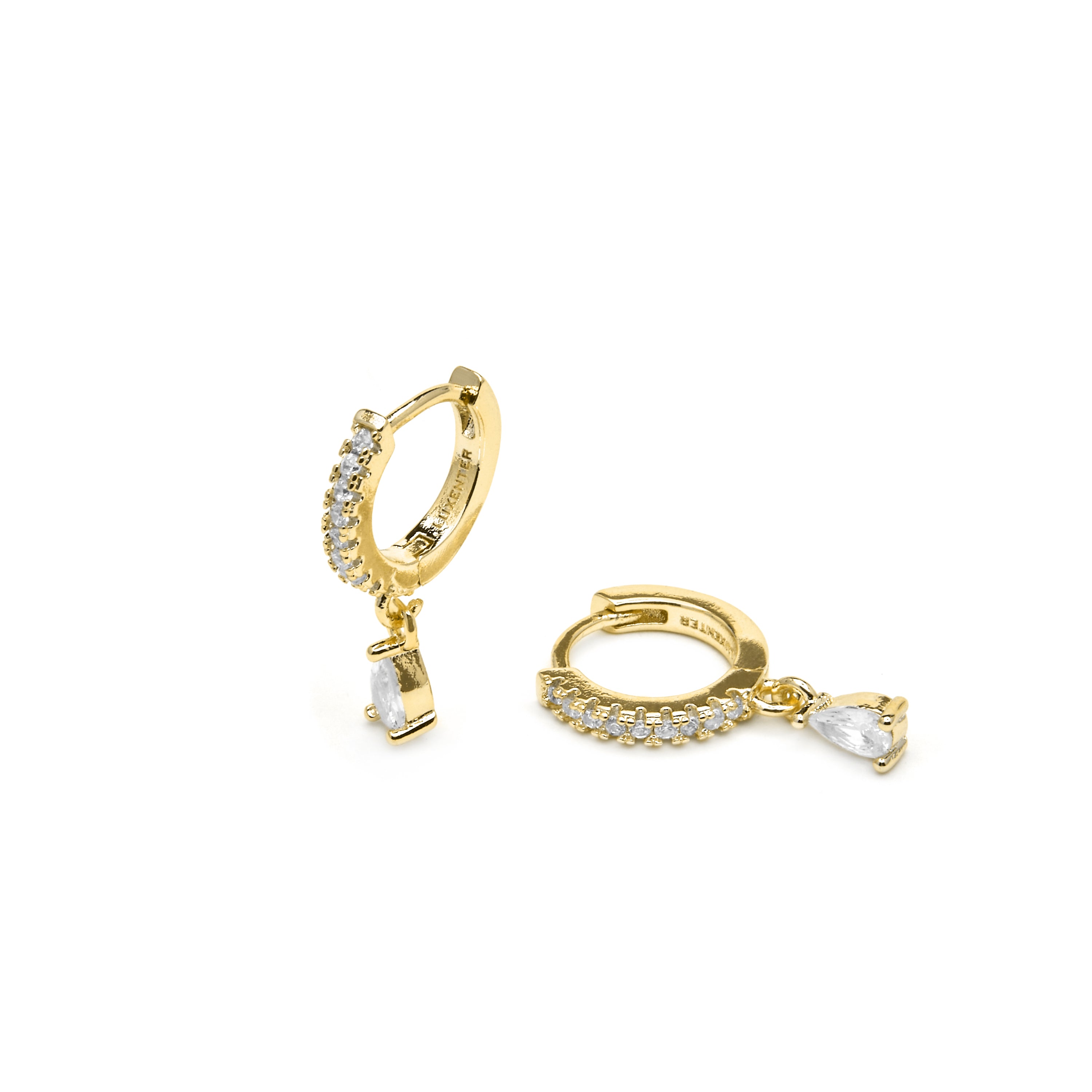 Ohrringe aus 18k Gelbgold mit Zirkonia - Laade