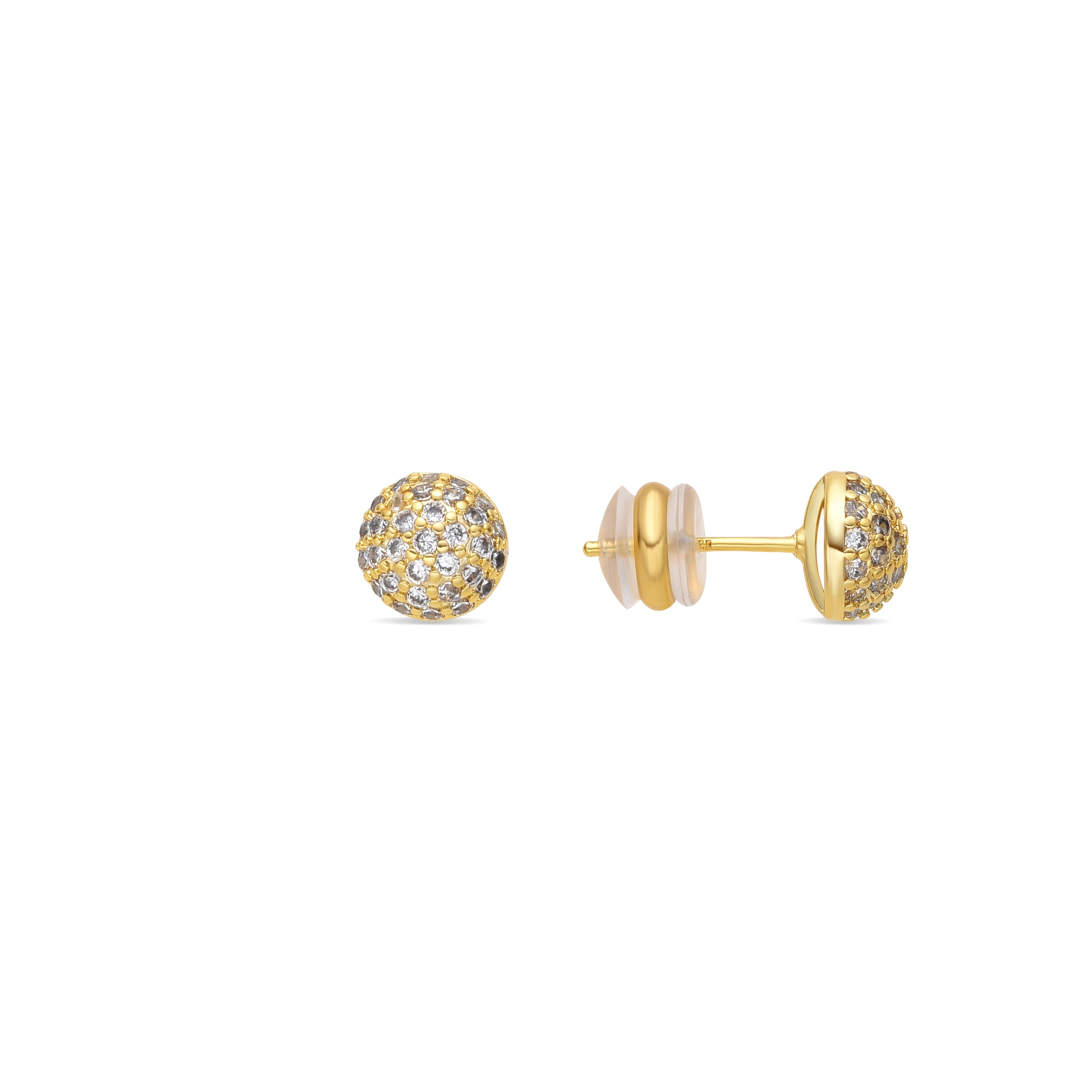 Orecchini in oro giallo 18k e Zirconia Brillante - Ramir
