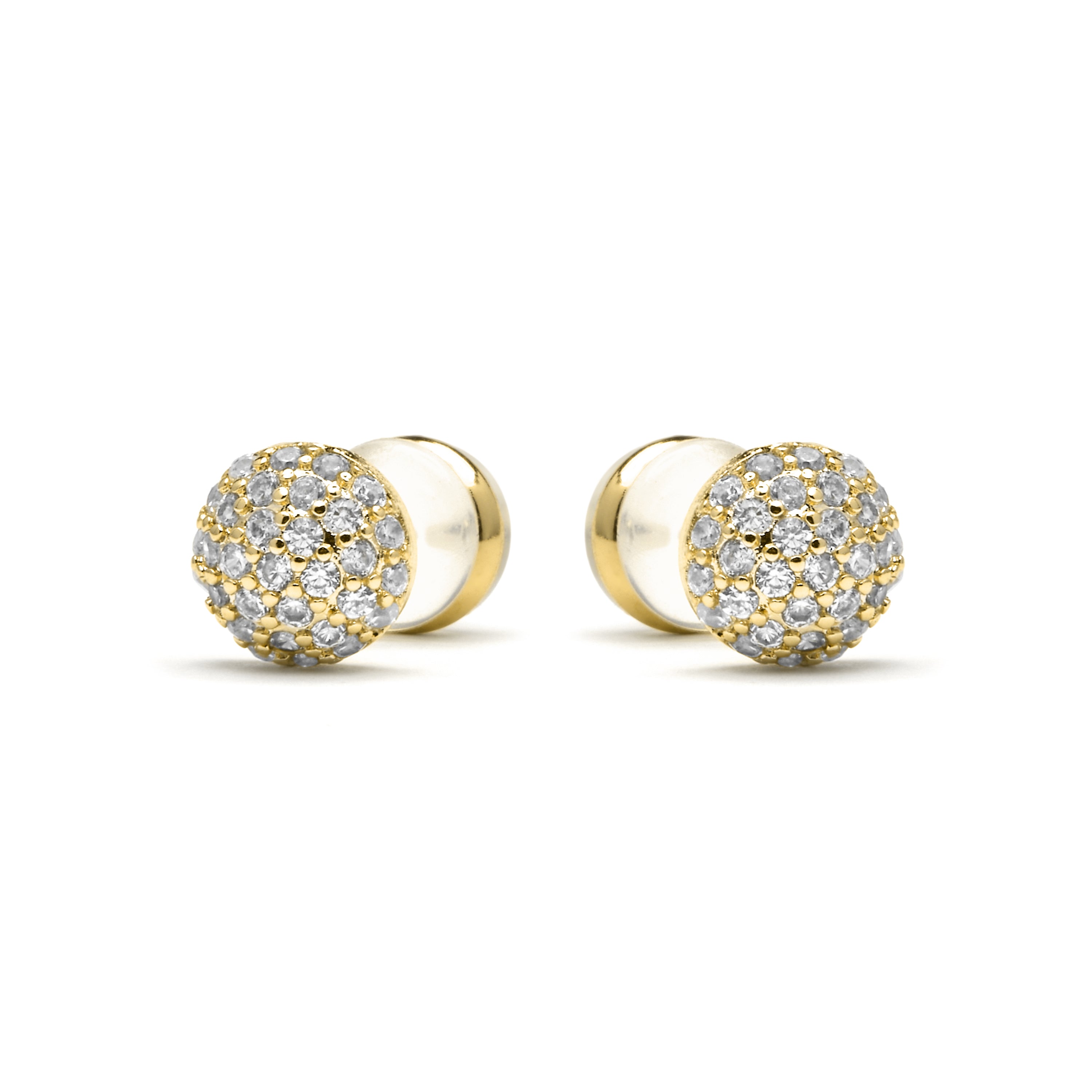 Orecchini in oro giallo 18k e Zirconia Brillante - Ramir