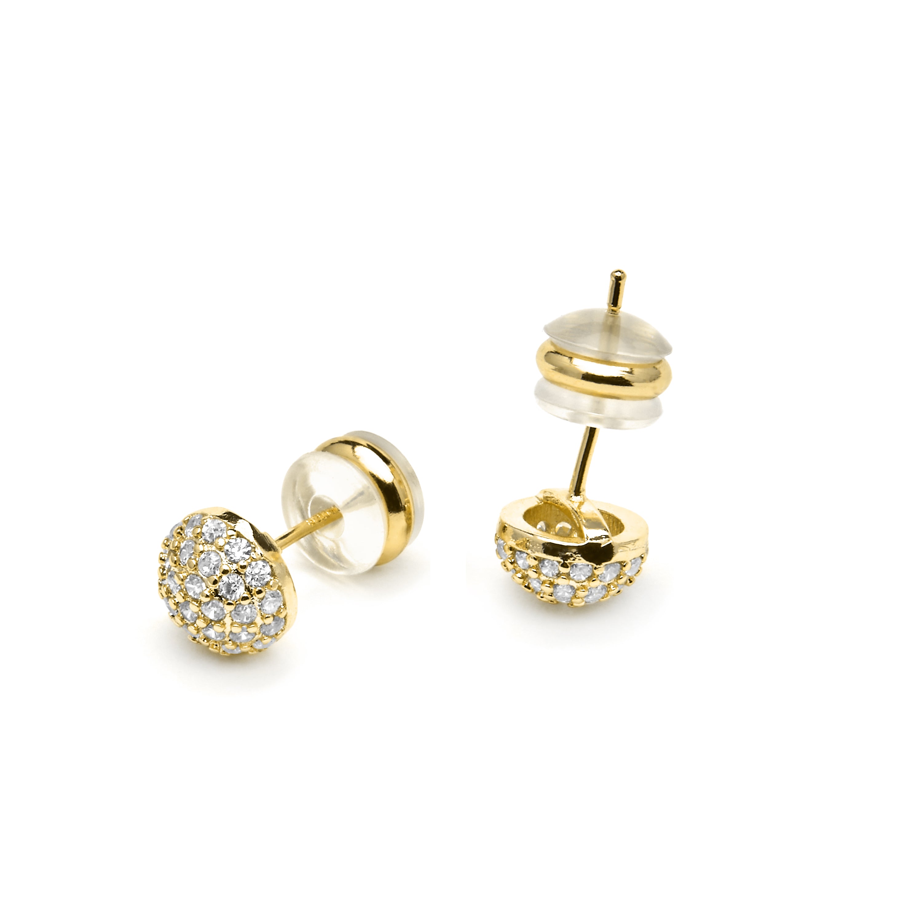 Orecchini in oro giallo 18k e Zirconia Brillante - Ramir