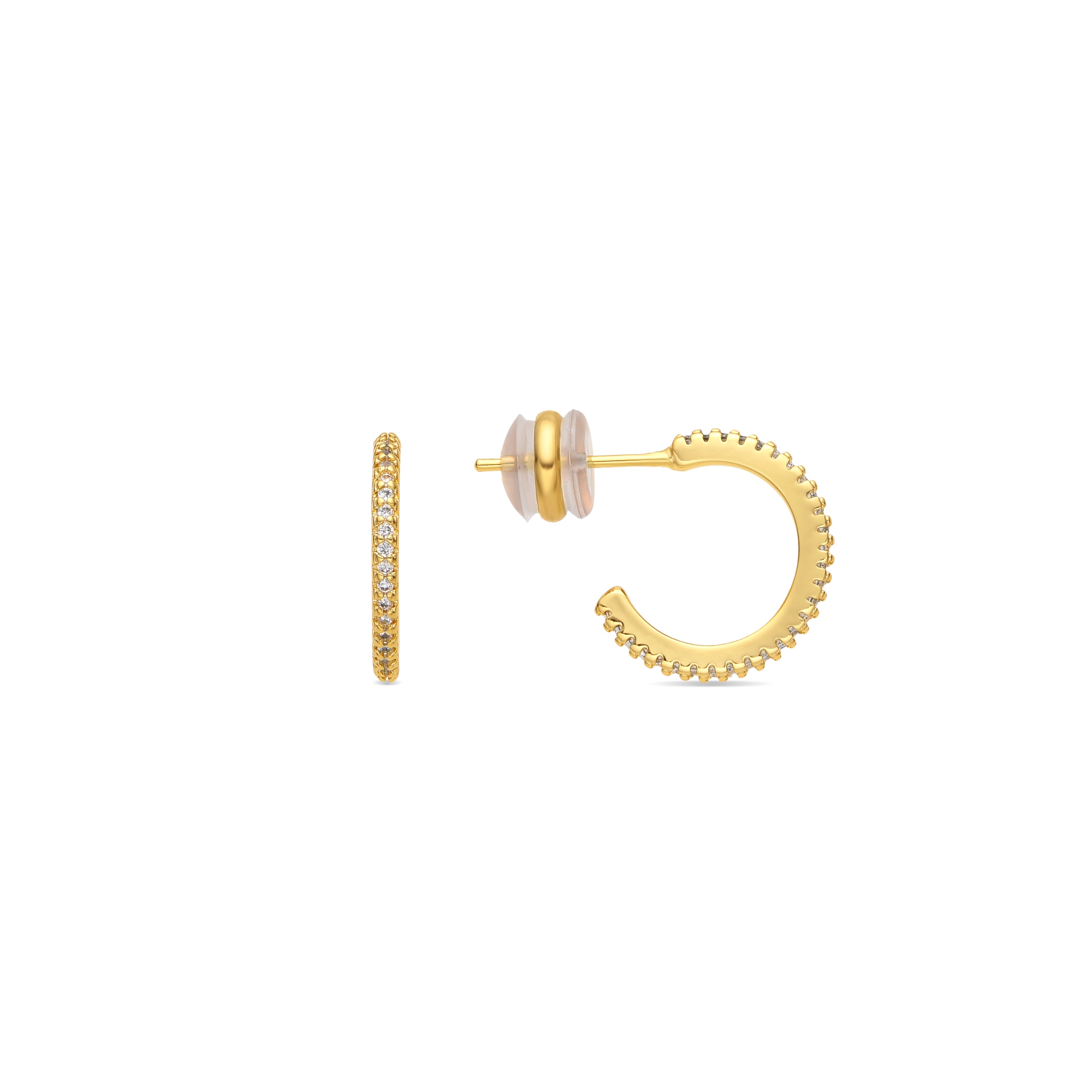 Ohrringe aus 18k Gelbgold mit Zirkonia - Azar