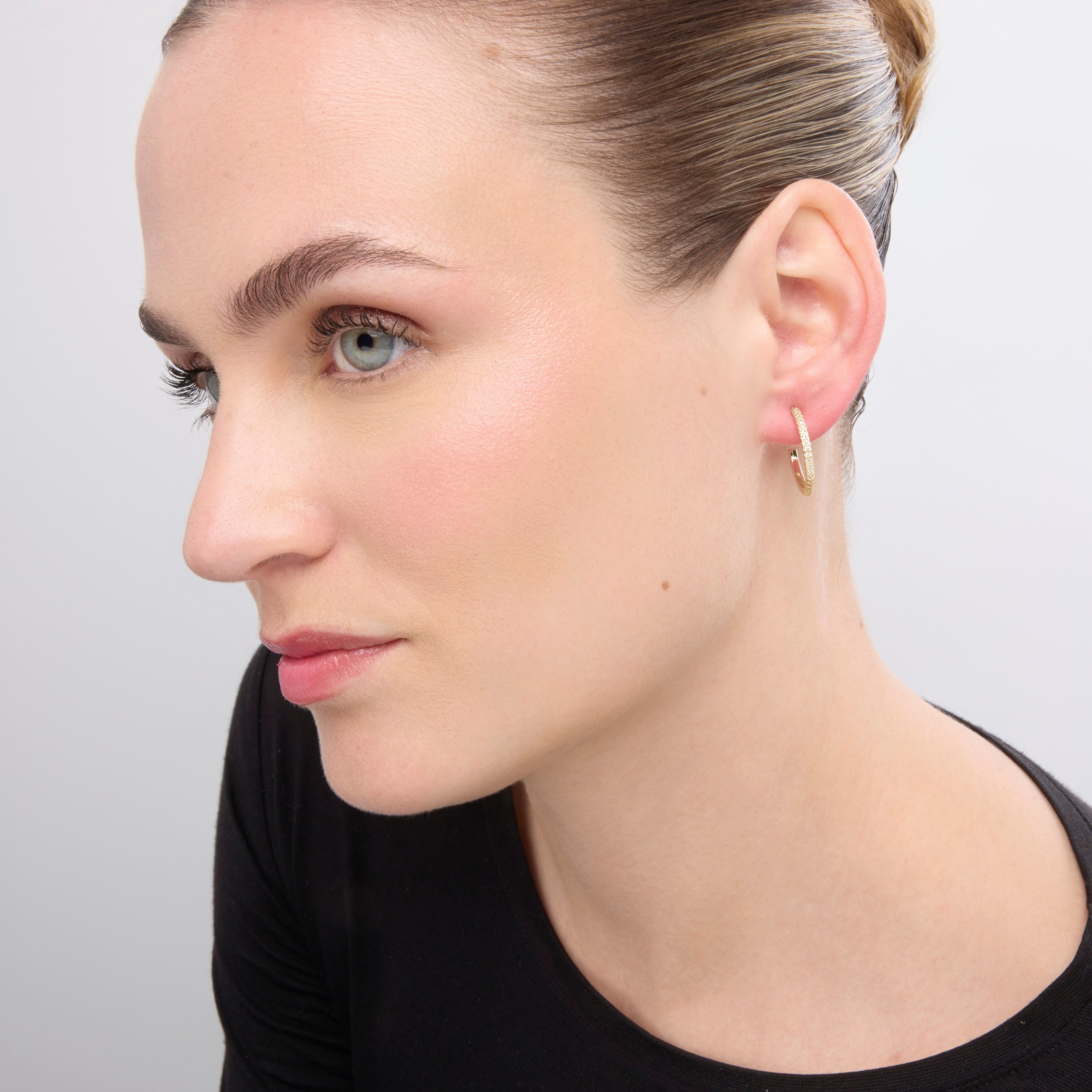 Ohrringe aus 18k Gelbgold mit Zirkonia - Azar