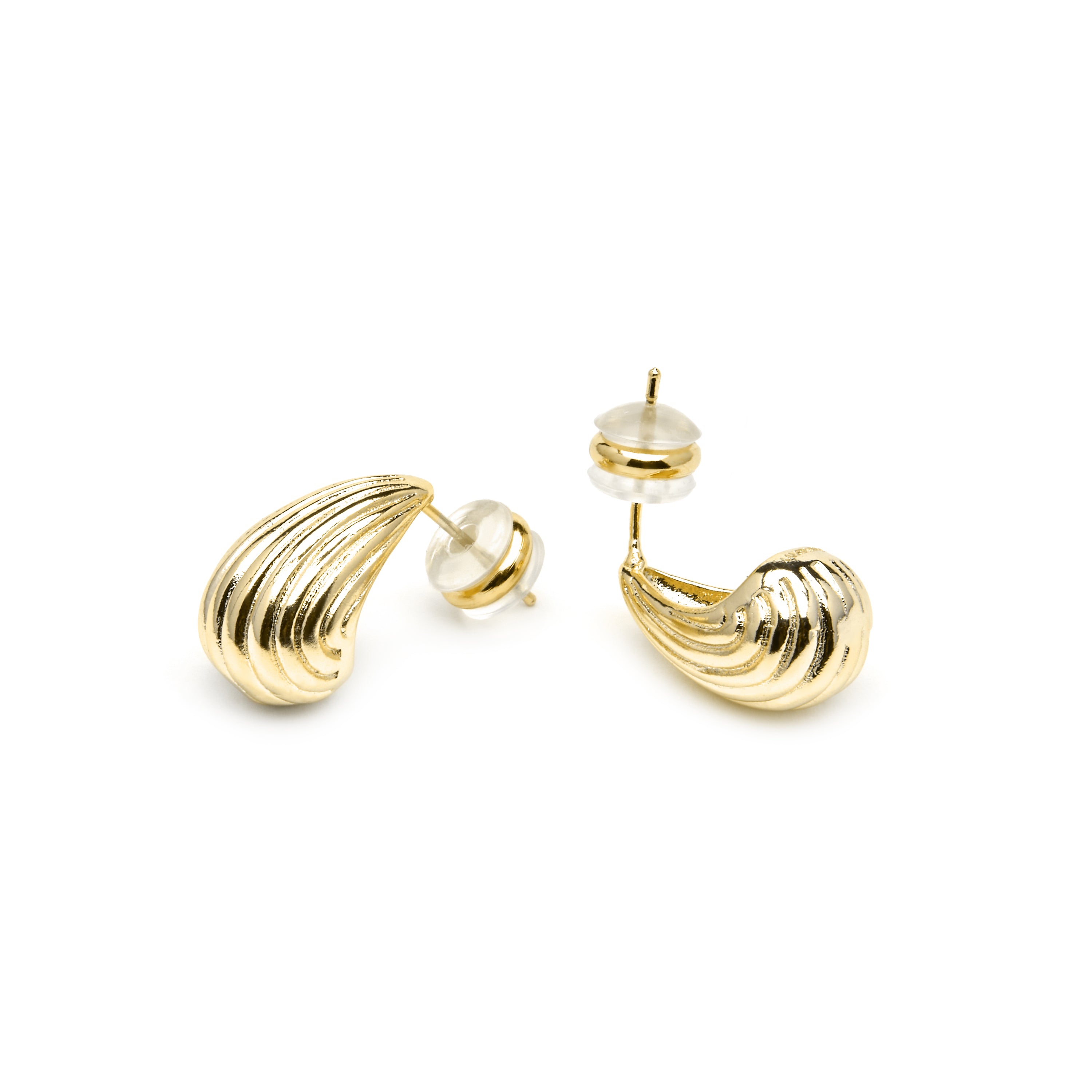 18k yellow gold finish earrings - Overin