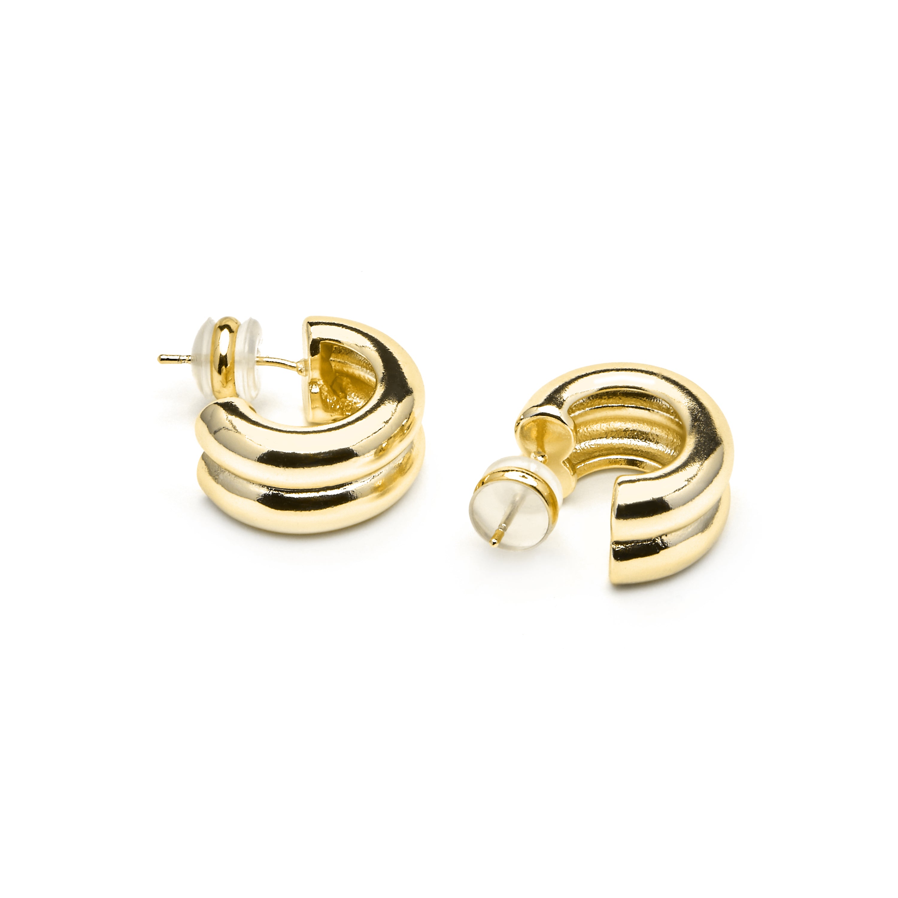 Boucles d'oreilles finition or jaune 18k - Tudfu