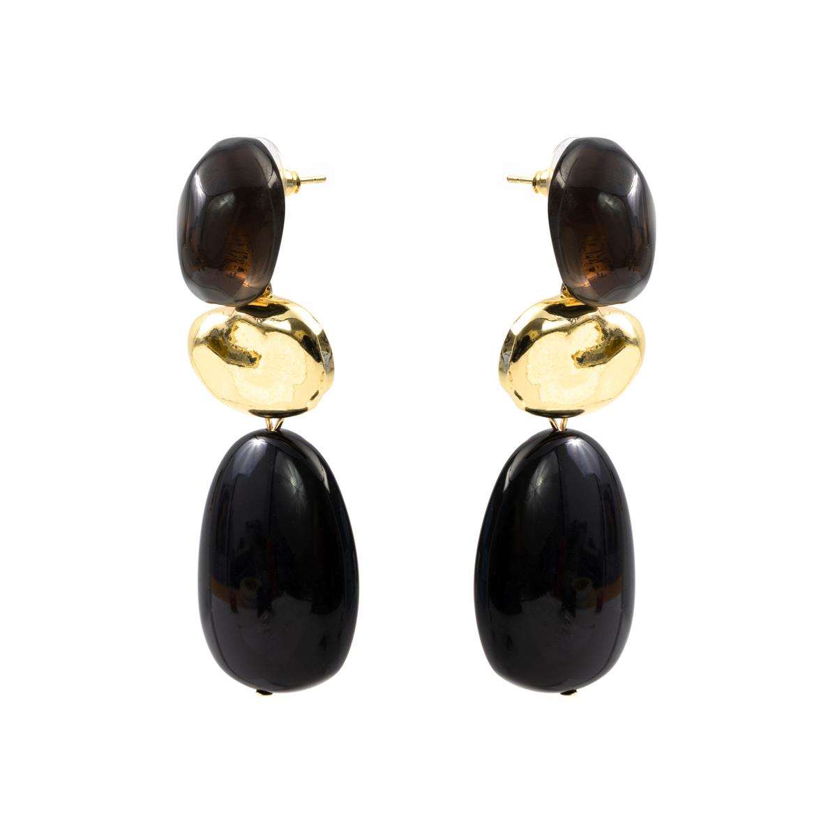 Zulis earrings with 18k yellow gold finish - Zulis