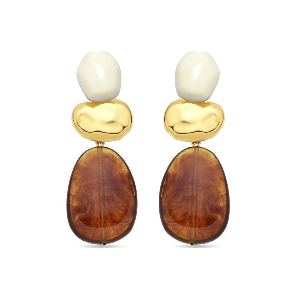 Zulis earrings with 18k yellow gold finish - Zulis