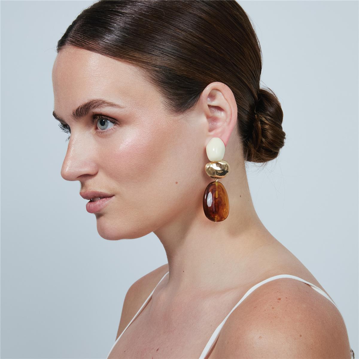 Zulis earrings with 18k yellow gold finish - Zulis