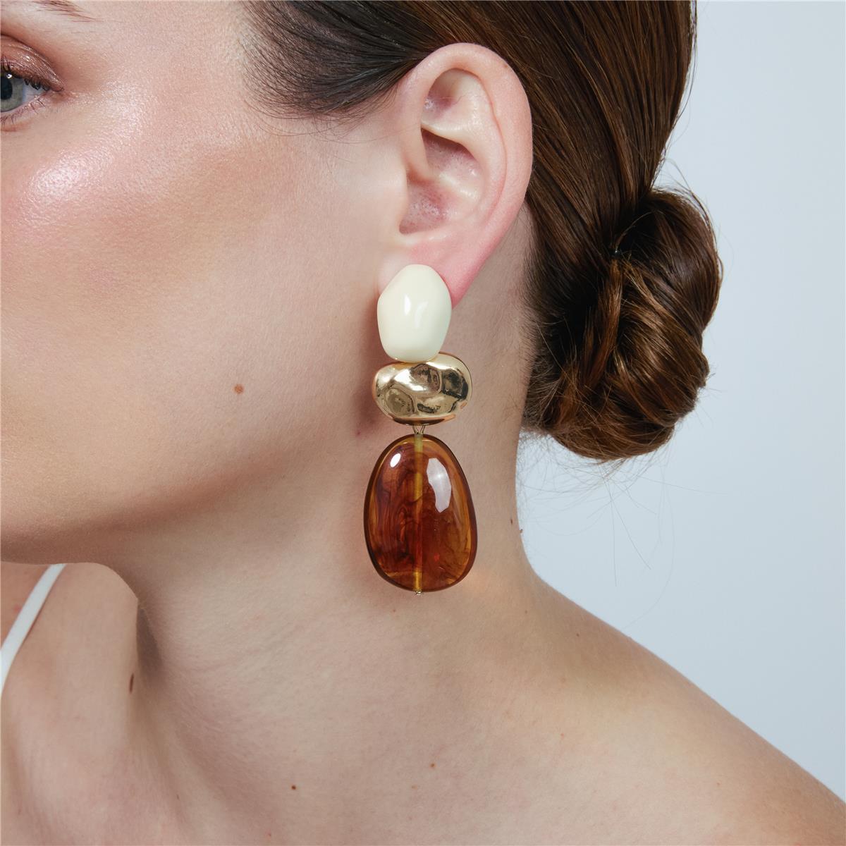 Zulis earrings with 18k yellow gold finish - Zulis