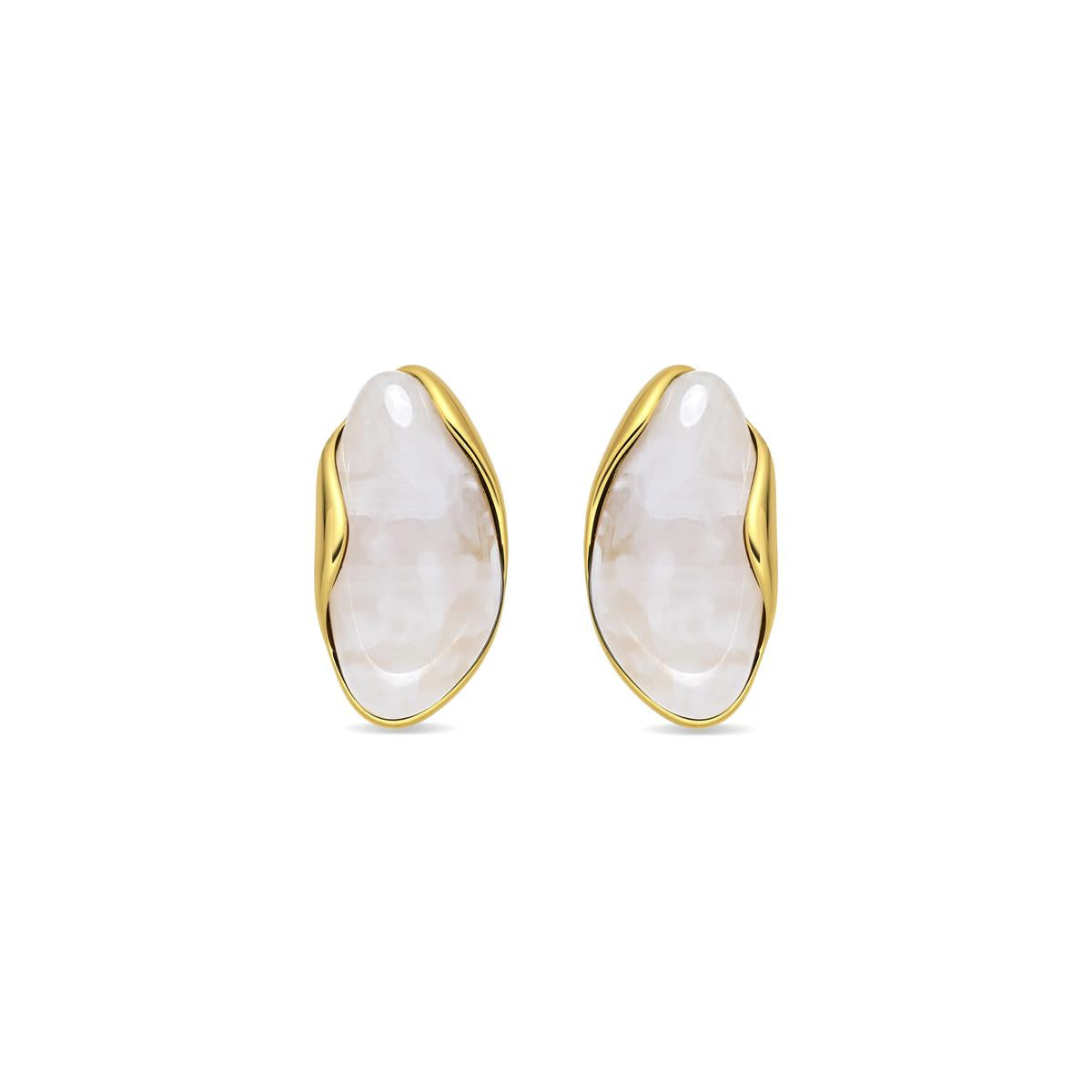 Orecchini Chisab finitura oro giallo 18k - Chisab BIANCO
