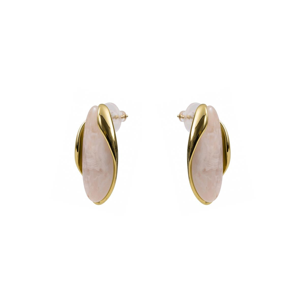 Orecchini Chisab finitura oro giallo 18k - Chisab BIANCO