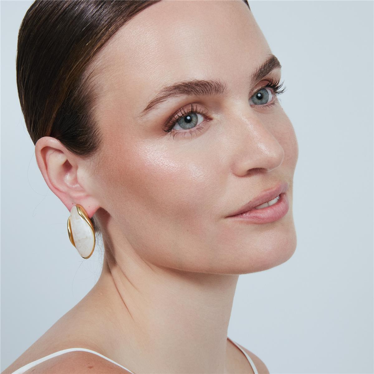Orecchini Chisab finitura oro giallo 18k - Chisab BIANCO