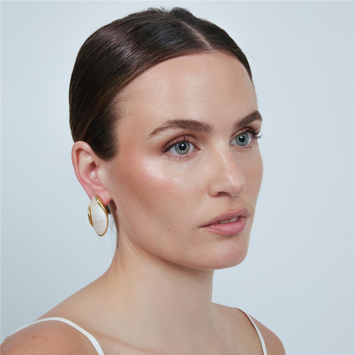 Orecchini Chisab finitura oro giallo 18k - Chisab BIANCO