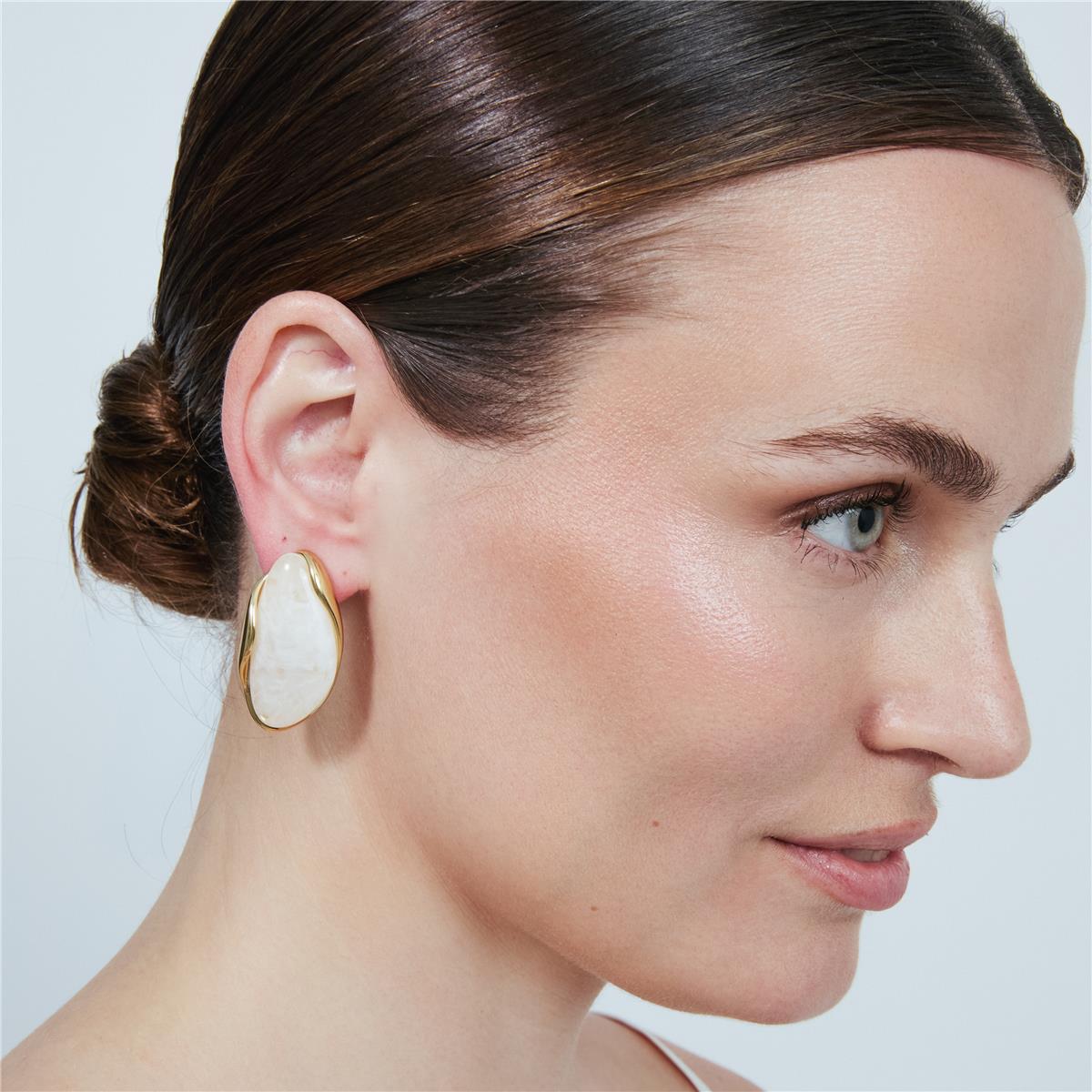 Orecchini Chisab finitura oro giallo 18k - Chisab BIANCO