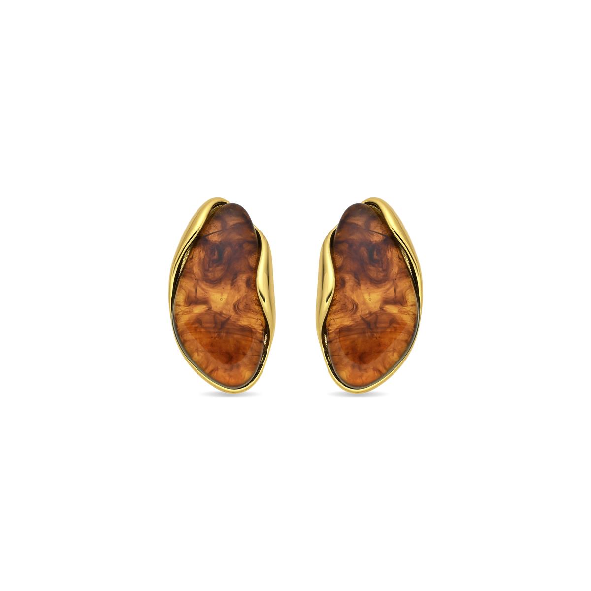 Chisab Earrings 18k Yellow Gold Finish - Chisab
