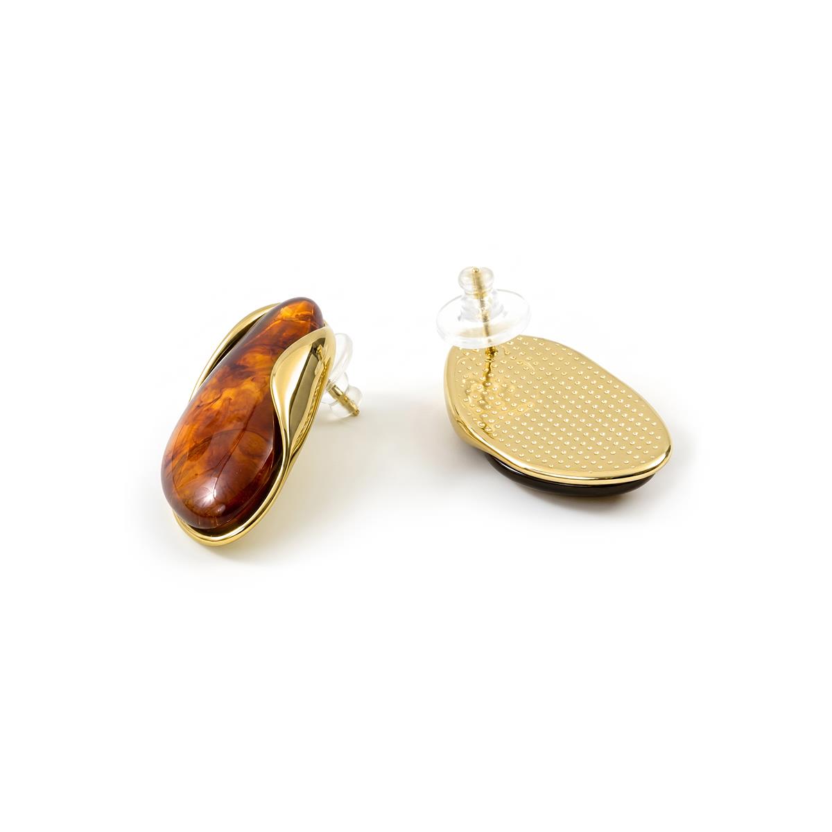 Chisab Earrings 18k Yellow Gold Finish - Chisab