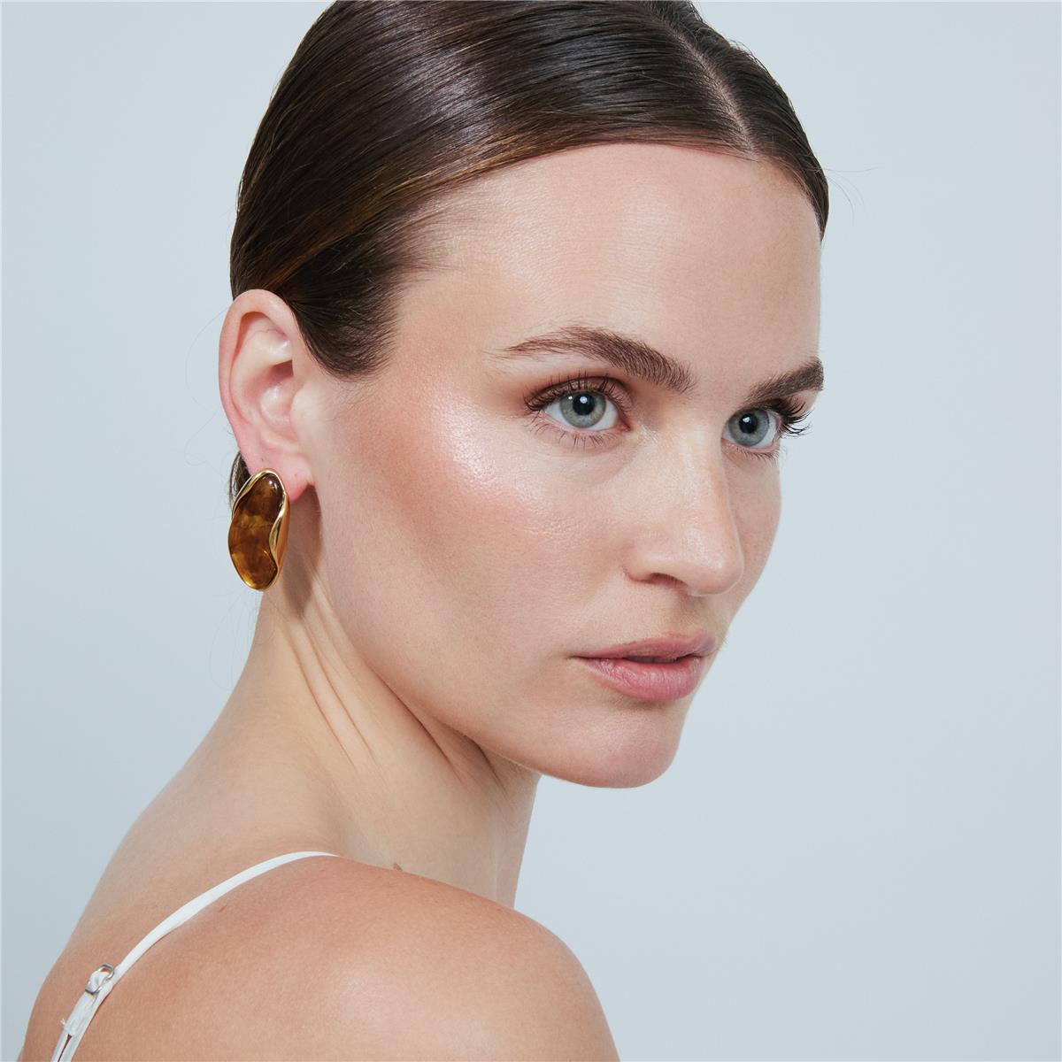 Chisab Earrings 18k Yellow Gold Finish - Chisab