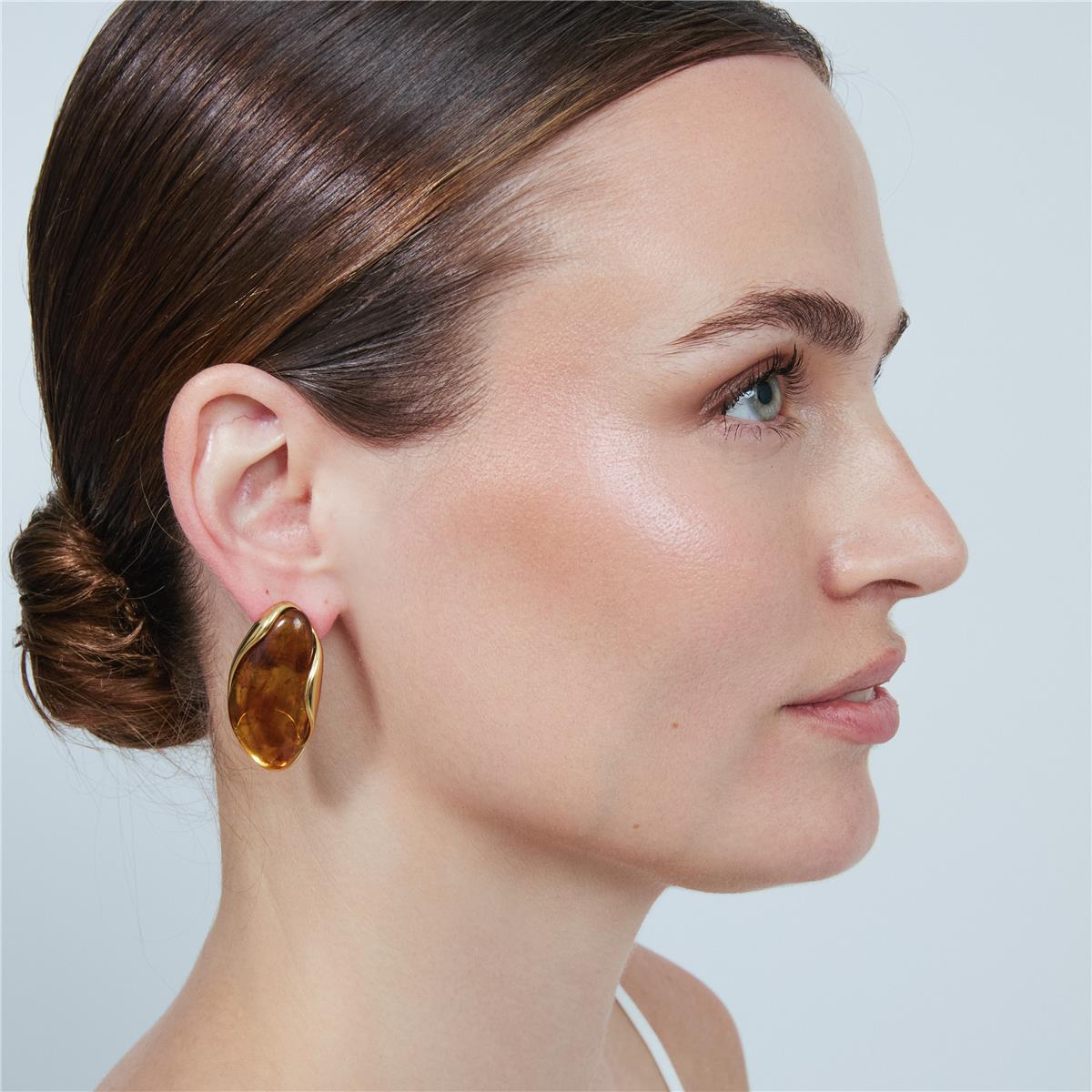Chisab Earrings 18k Yellow Gold Finish - Chisab