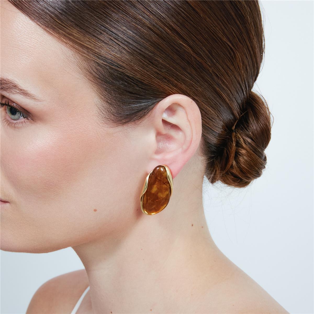 Chisab Earrings 18k Yellow Gold Finish - Chisab