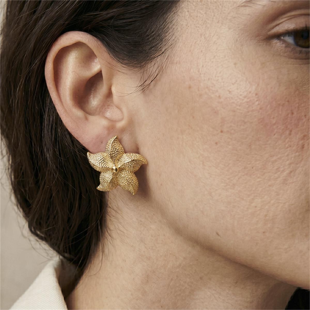 Pendientes She acabado oro amarillo 18k - She