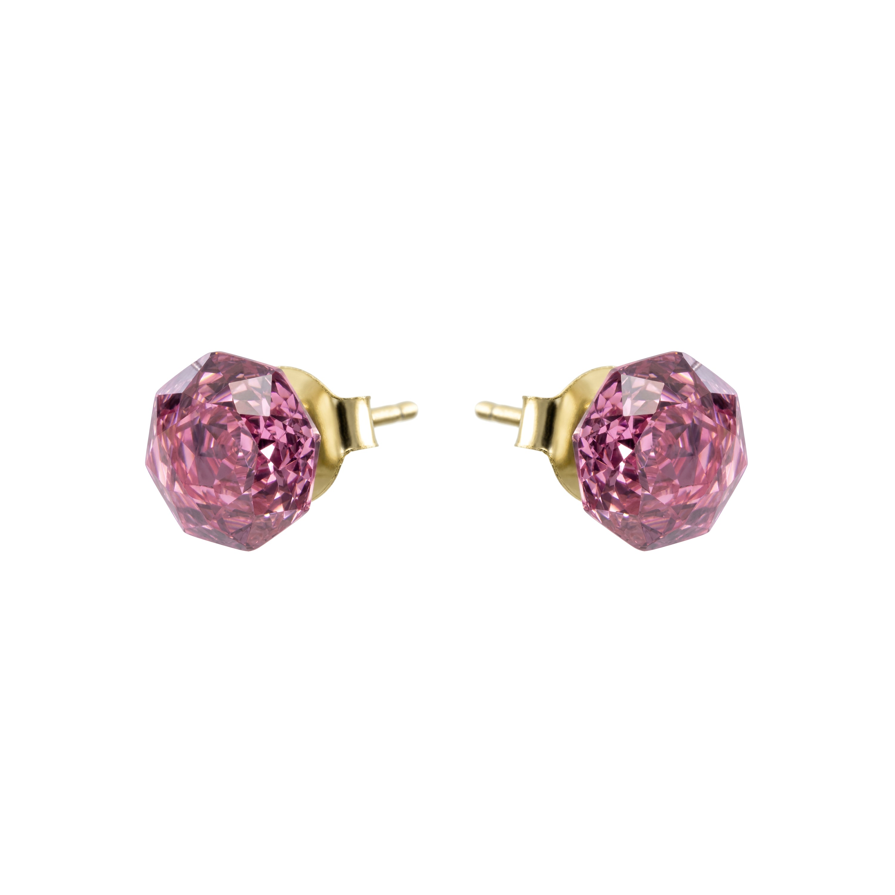 Pendientes de Circonita Rubí acabado en oro amarillo de 18k - Lisath