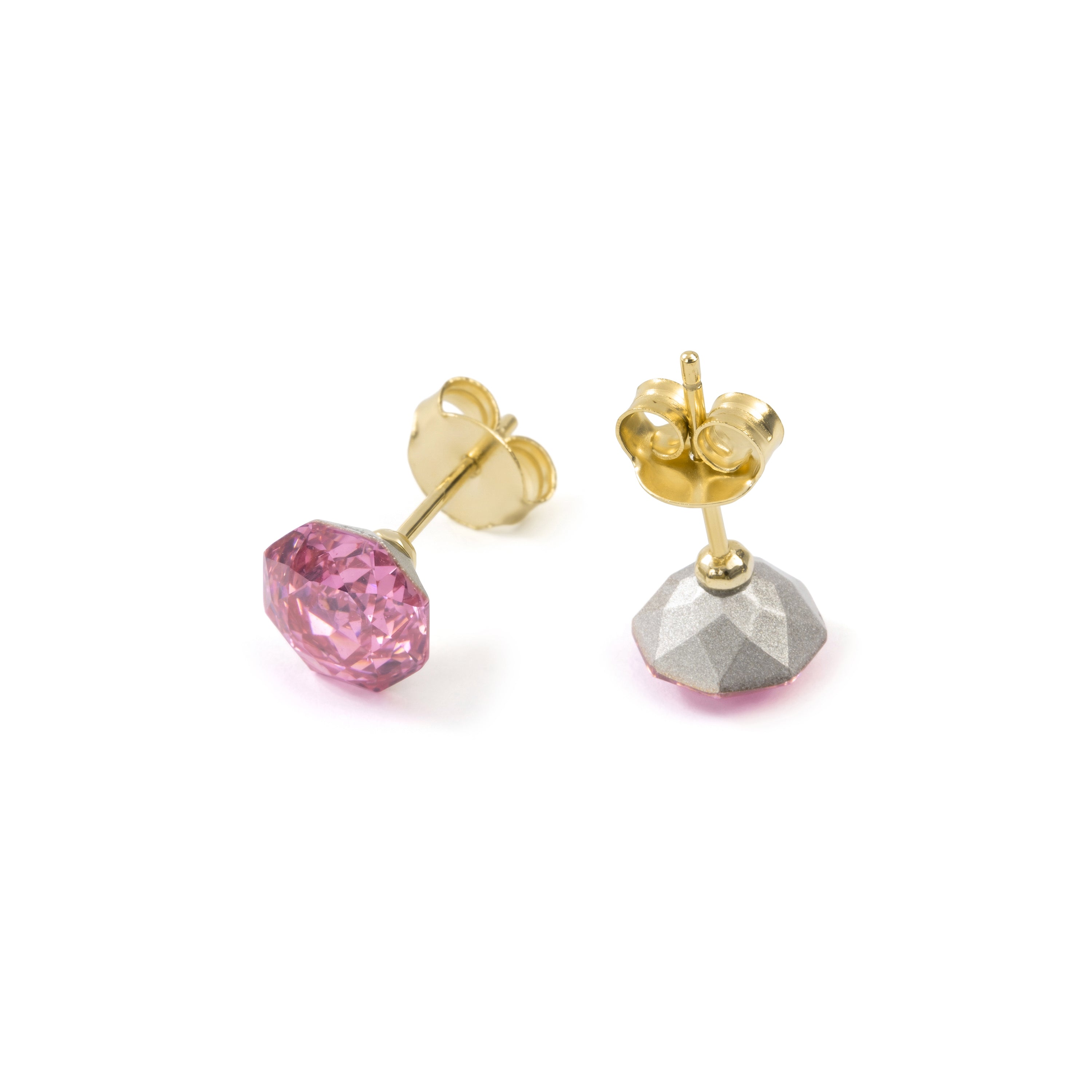 Pendientes de Circonita Rubí acabado en oro amarillo de 18k - Lisath