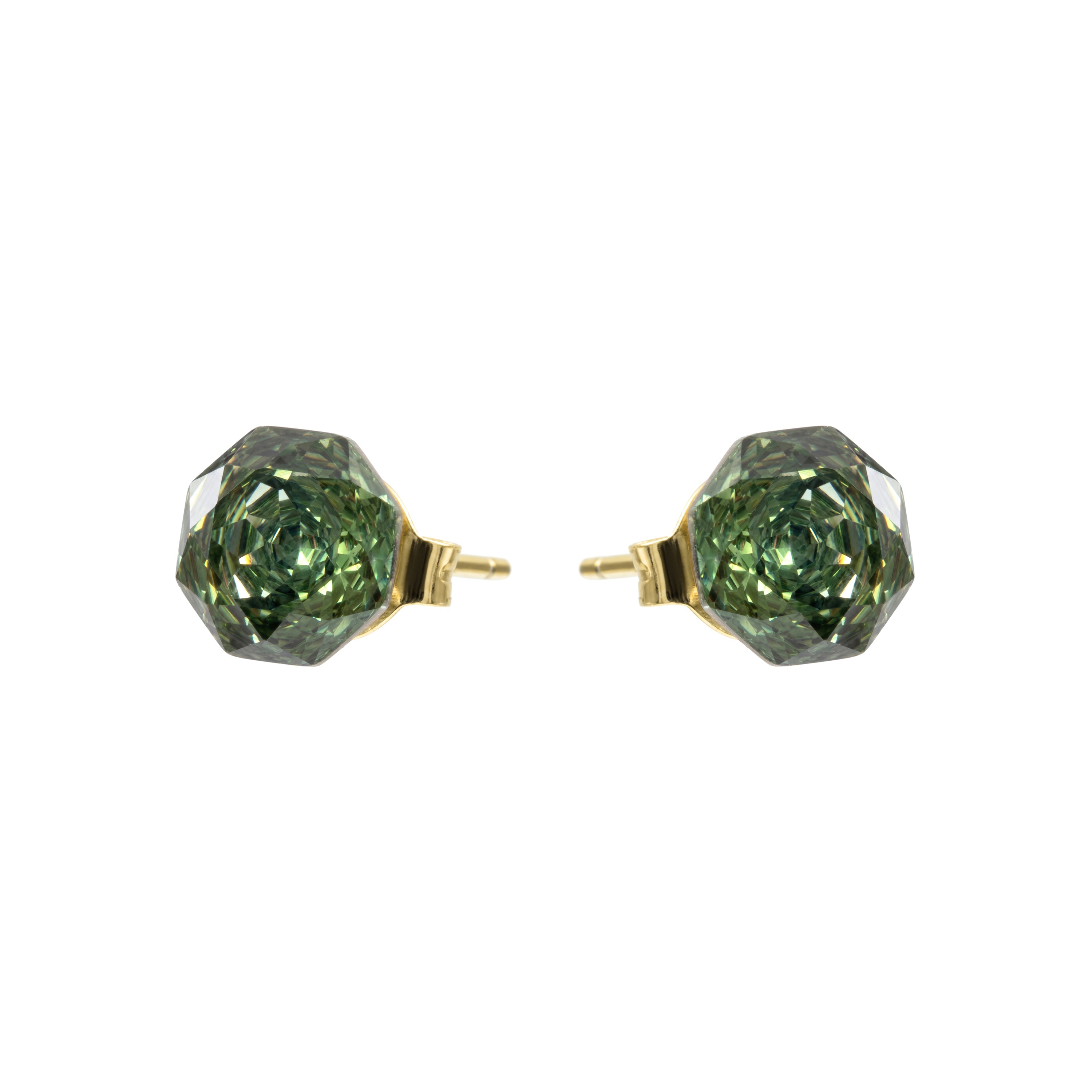 Pendientes de Circonita Verde acabado en oro amarillo de 18k - Lisath