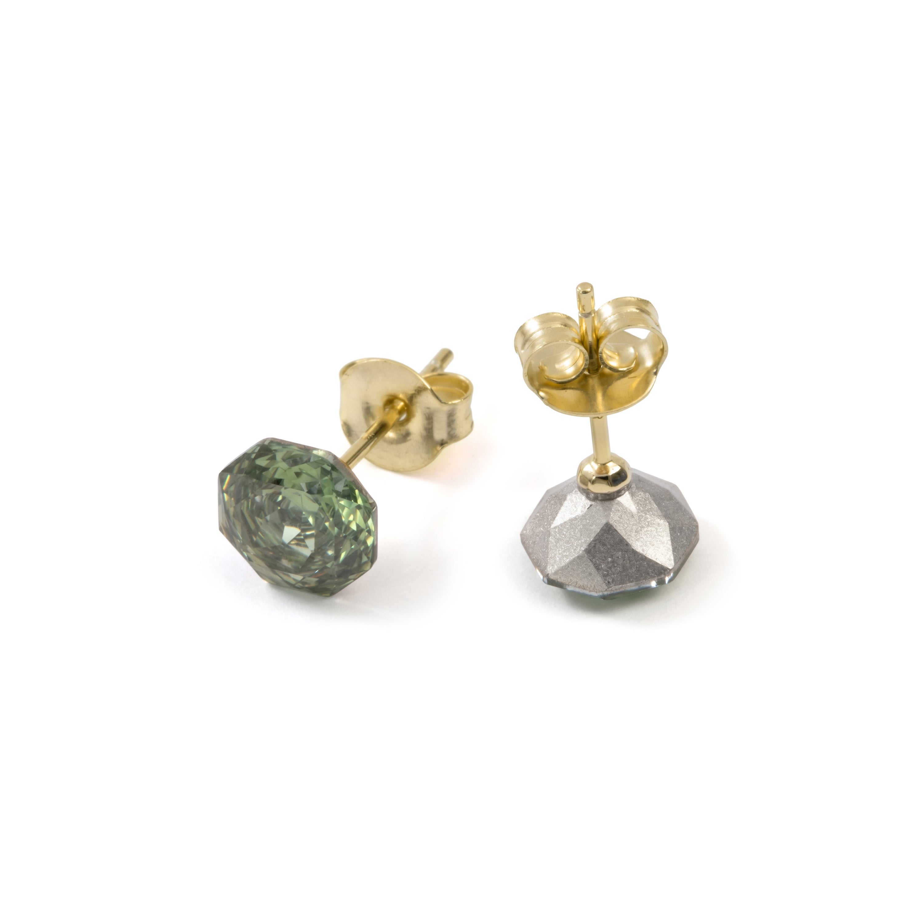 Pendientes de Circonita Verde acabado en oro amarillo de 18k - Lisath
