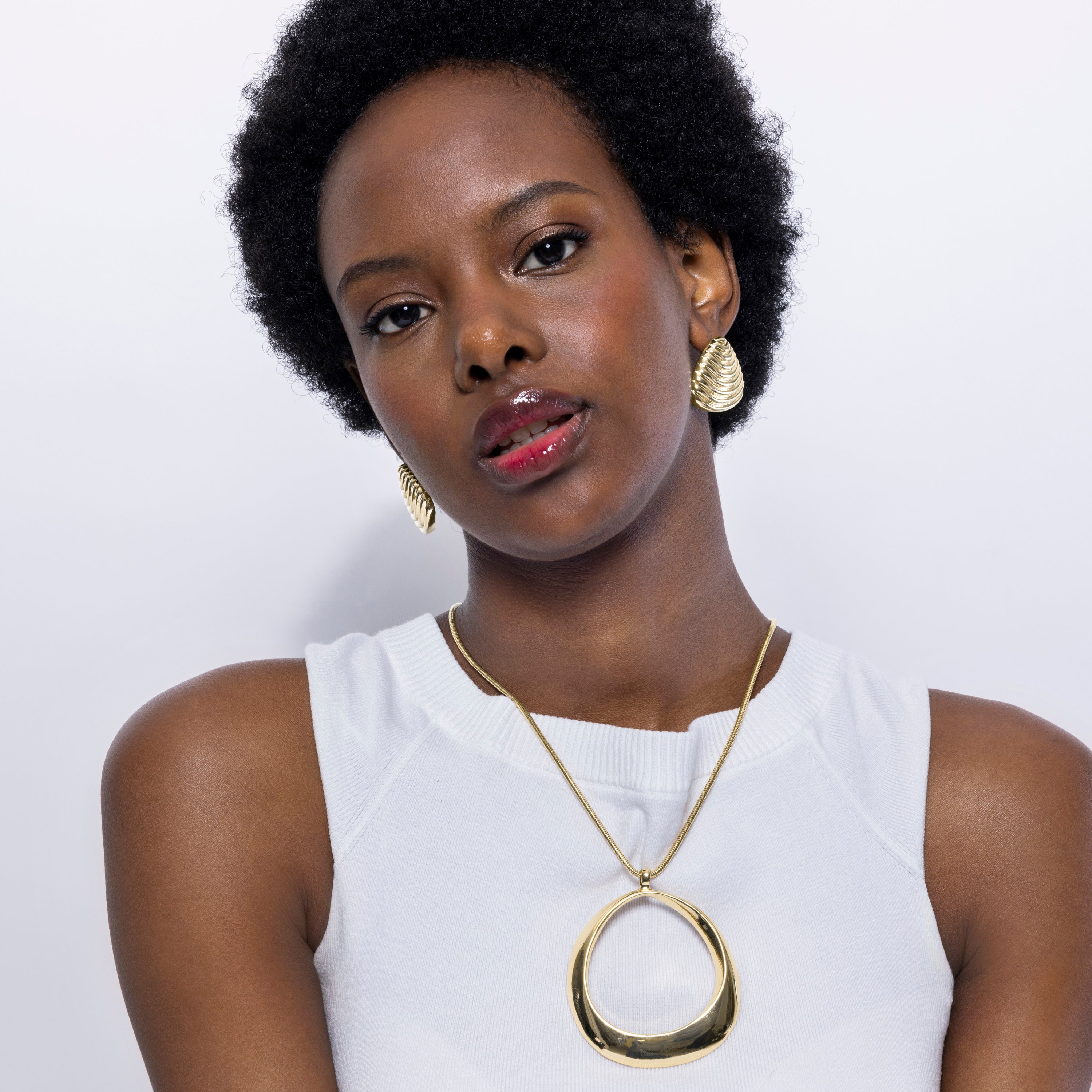 Boucles d'oreilles finition or jaune 18K - Caimiz