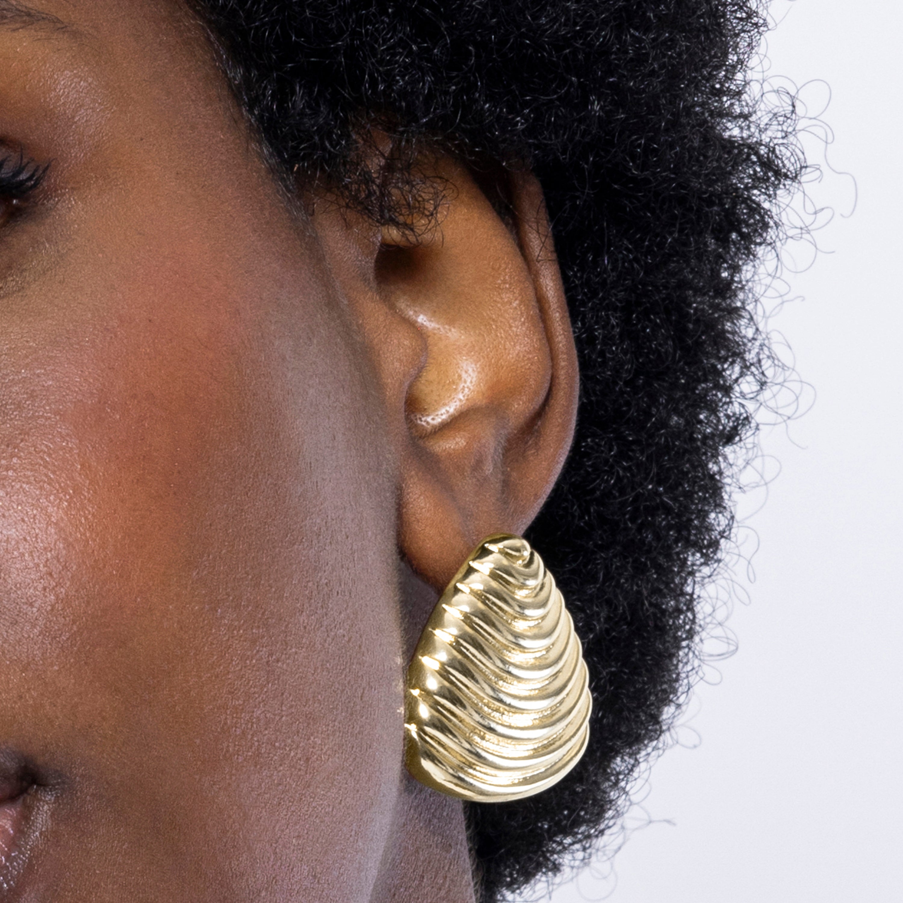 Boucles d'oreilles finition or jaune 18K - Caimiz
