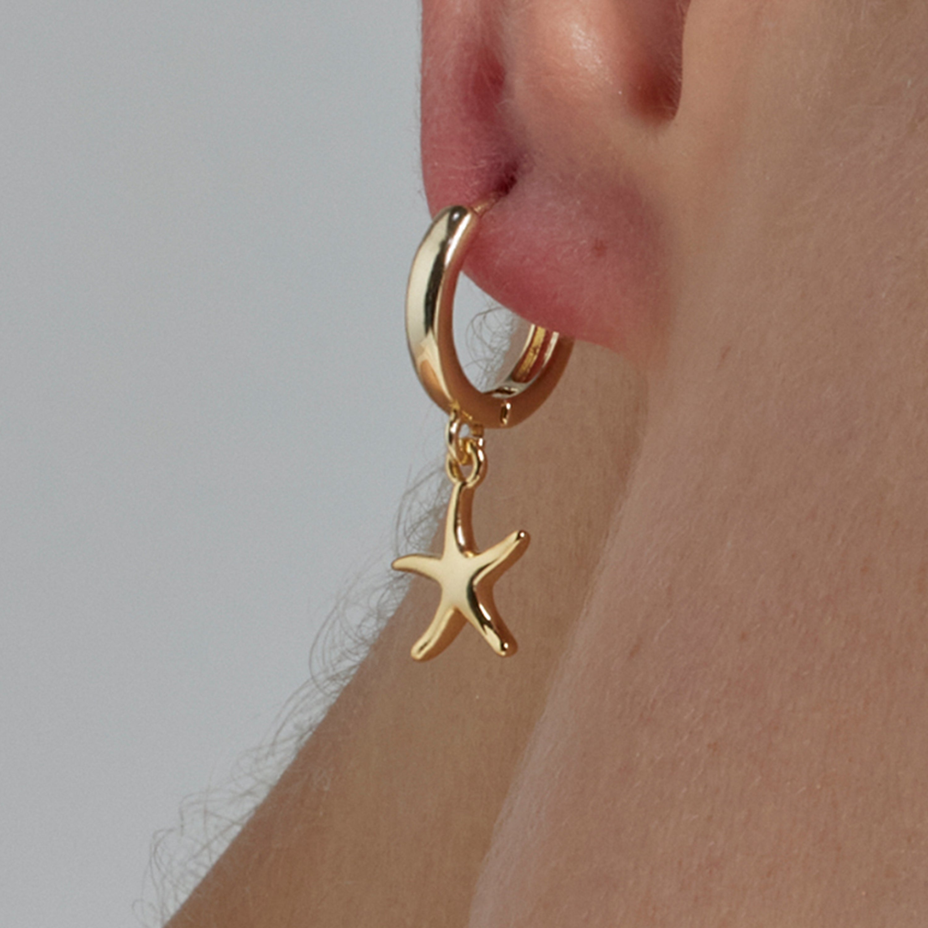 Earrings finished in 18K yellow gold - Ashir