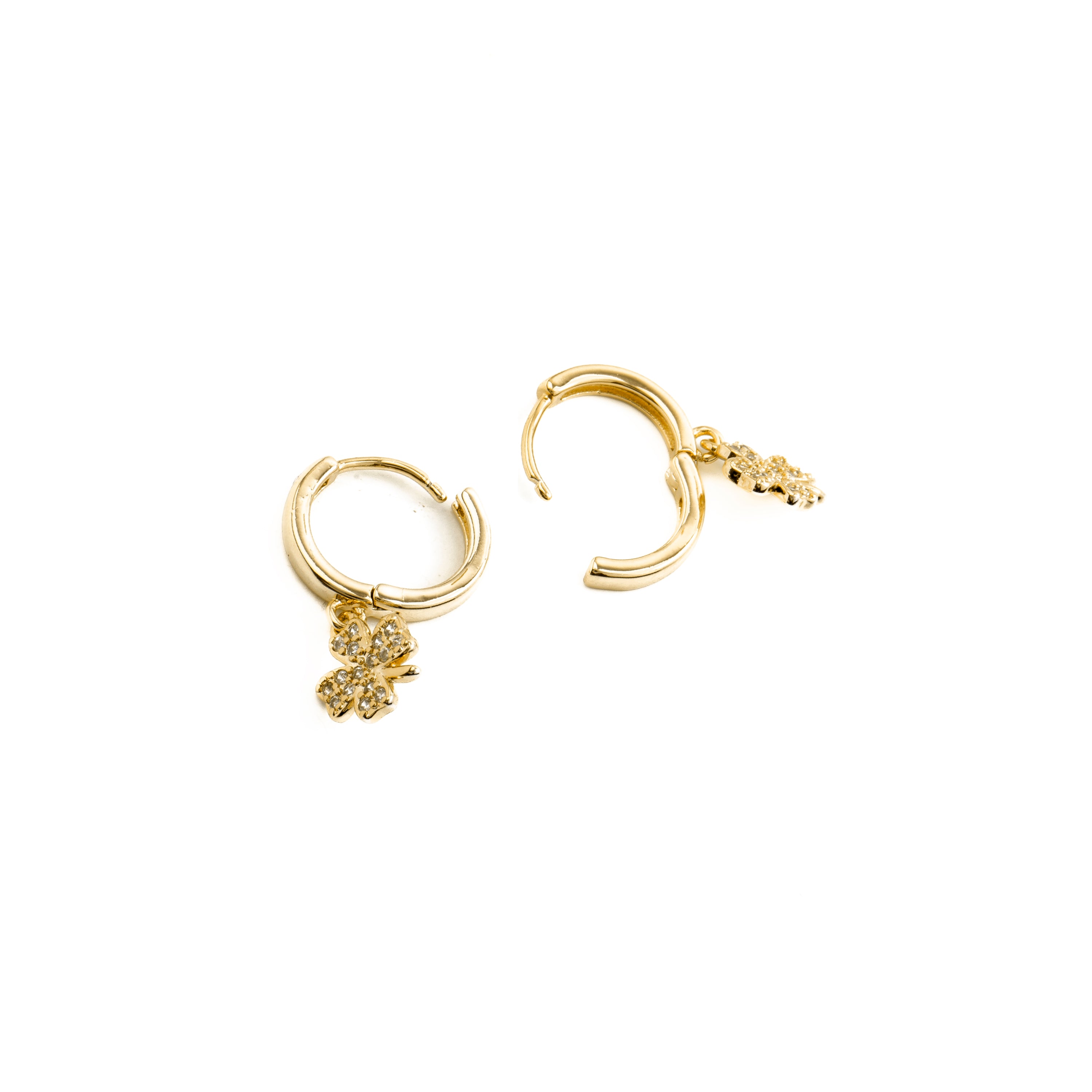 Brincos de Zircónia Brilhante acabados em ouro amarelo 18K - Josan