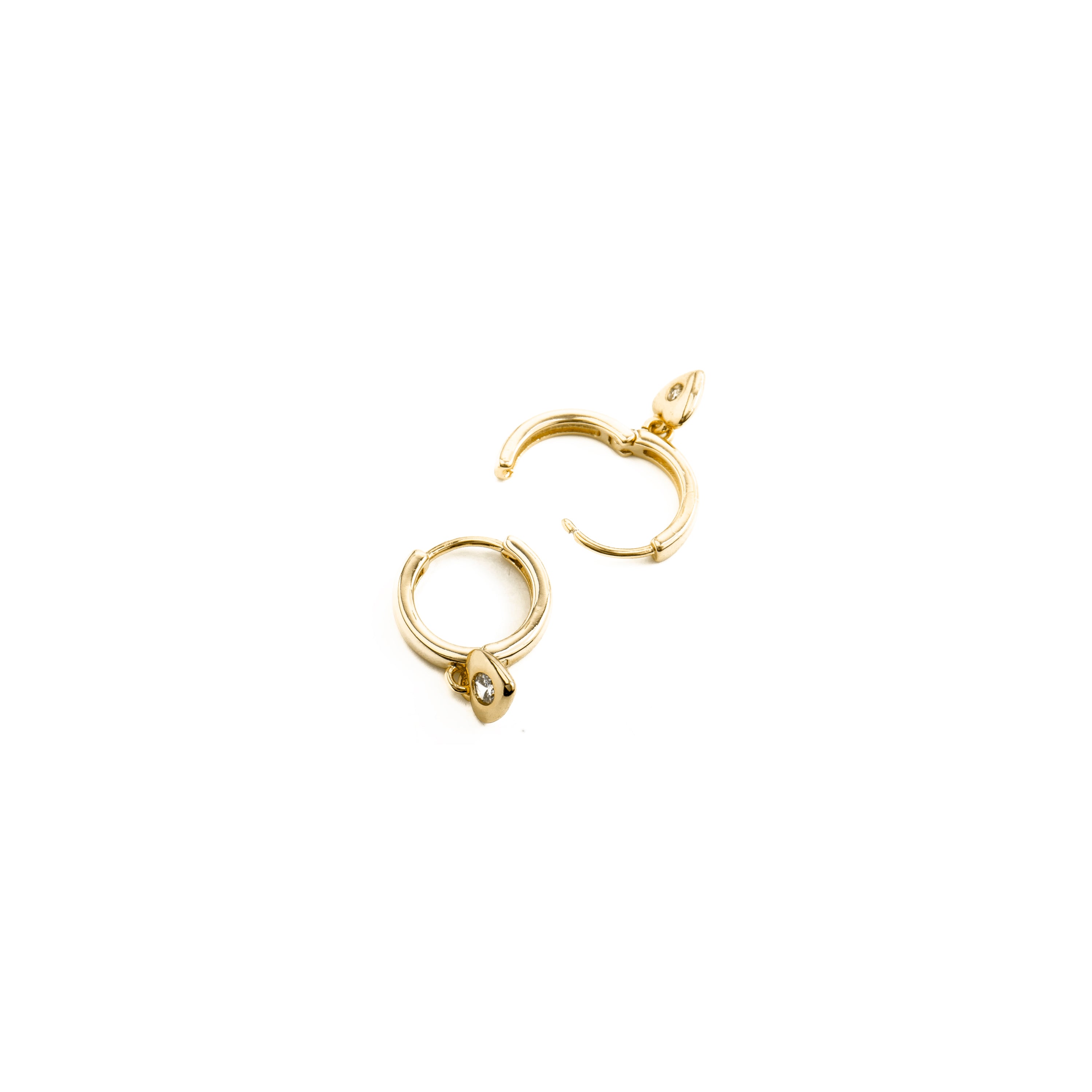 Brincos de Zircónia Brilhante acabados em ouro amarelo 18K - Award
