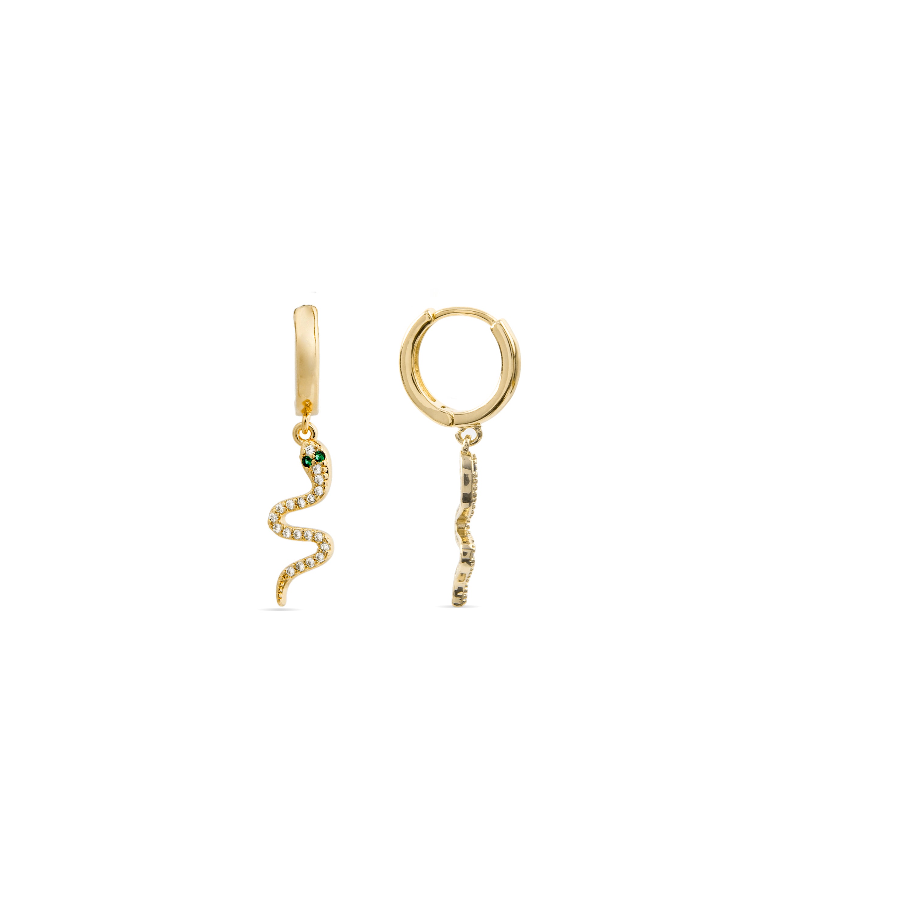 Boucles d'oreilles en zircon brillant finition or jaune 18K - Rysil