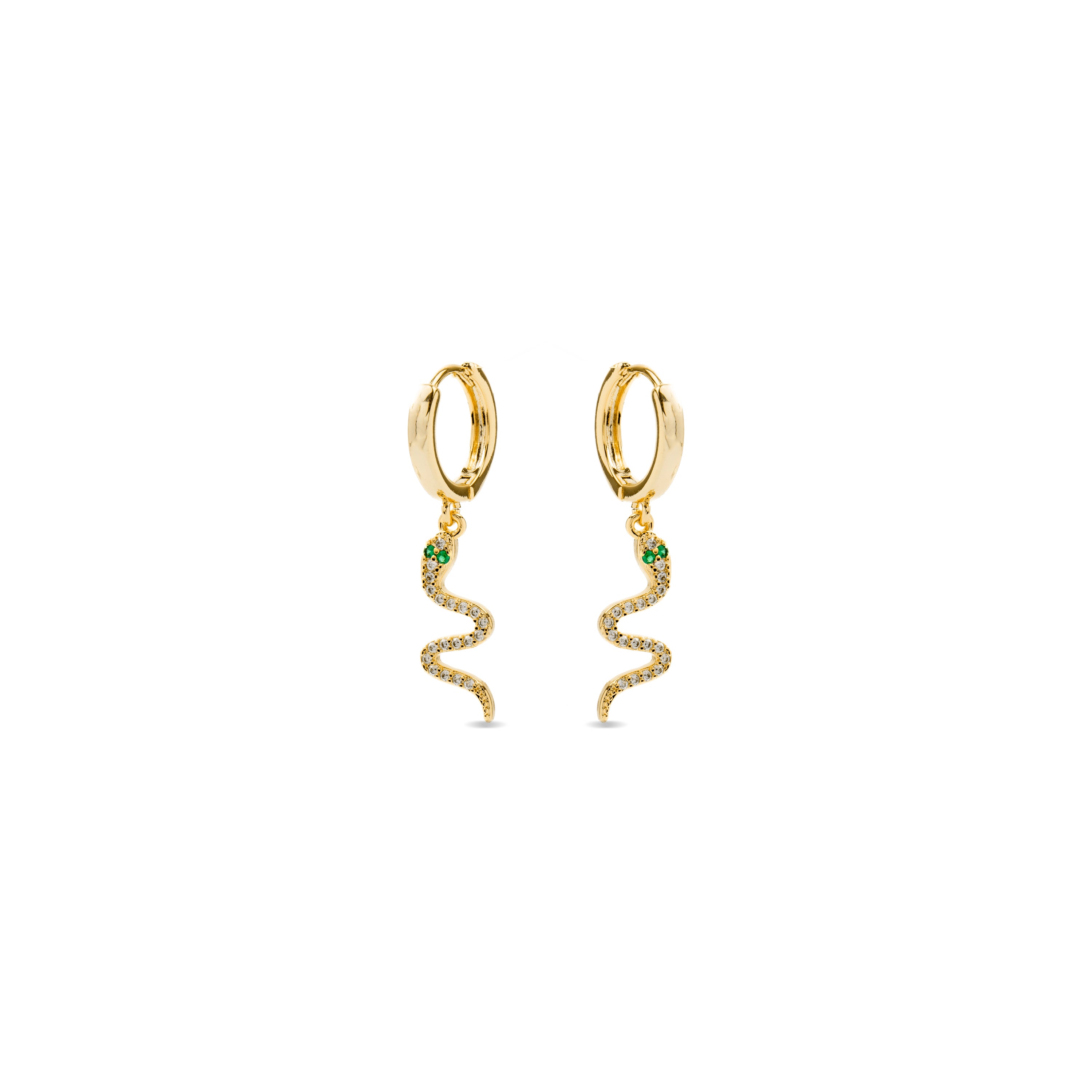Boucles d'oreilles en zircon brillant finition or jaune 18K - Rysil