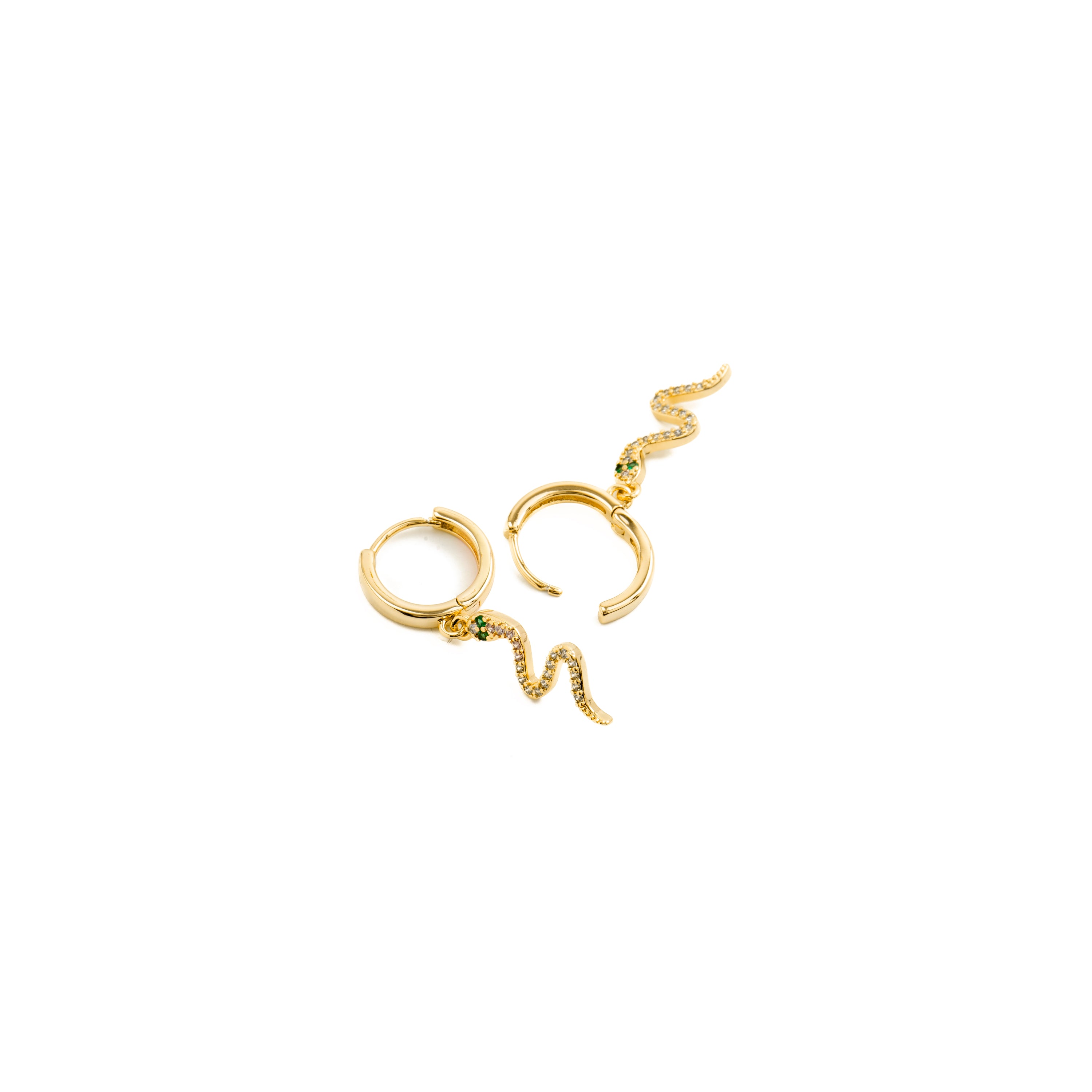 Boucles d'oreilles en zircon brillant finition or jaune 18K - Rysil
