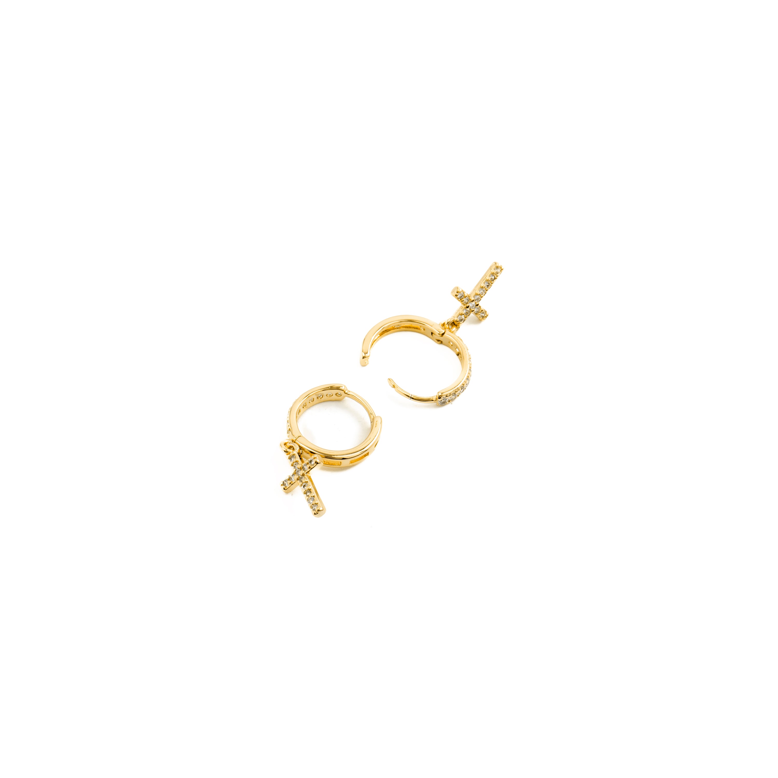 Brincos de Zircónia Brilhante acabados em ouro amarelo 18K - Mezxo