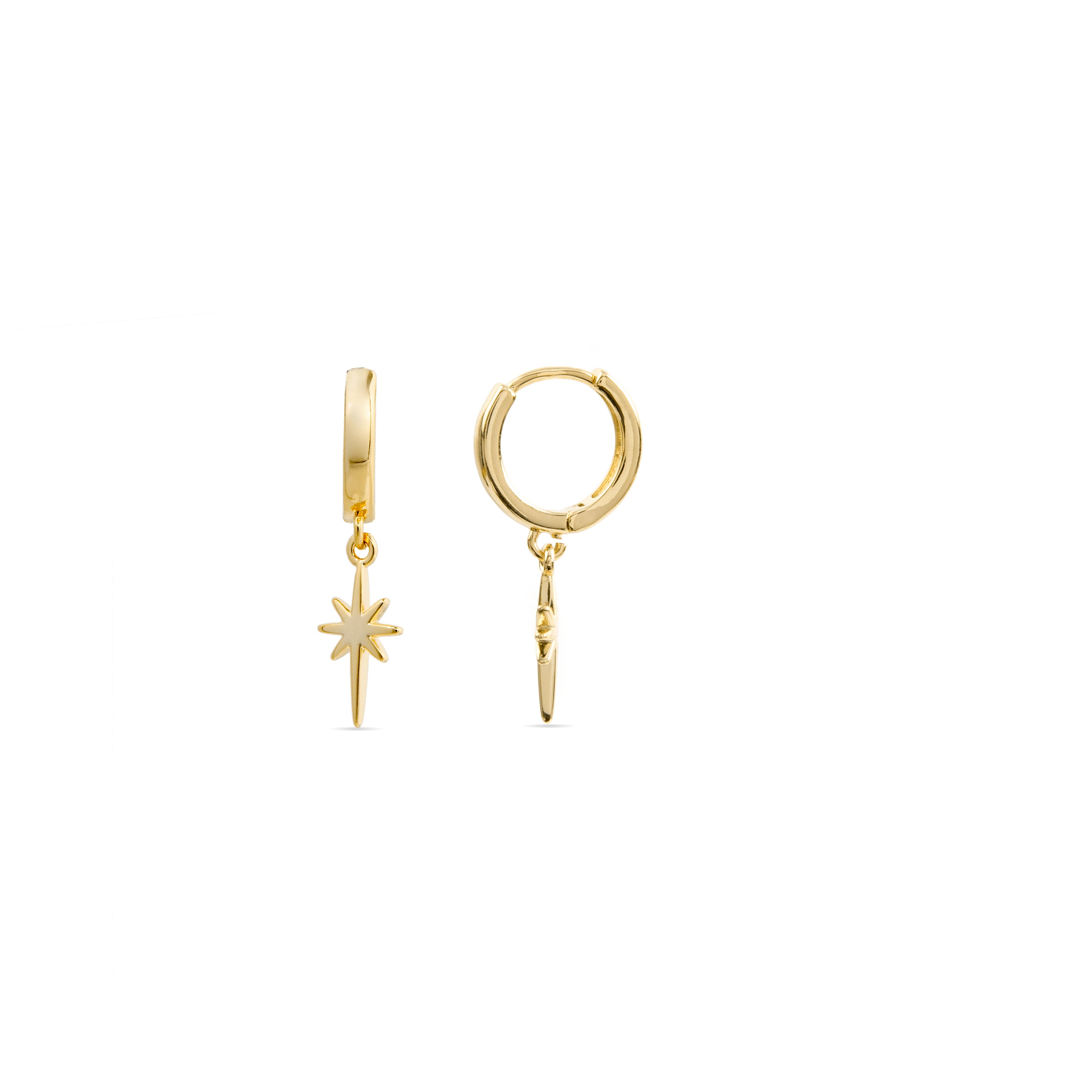 Pendientes de Circonita Brillante acabados en oro amarillo 18K - Mandra