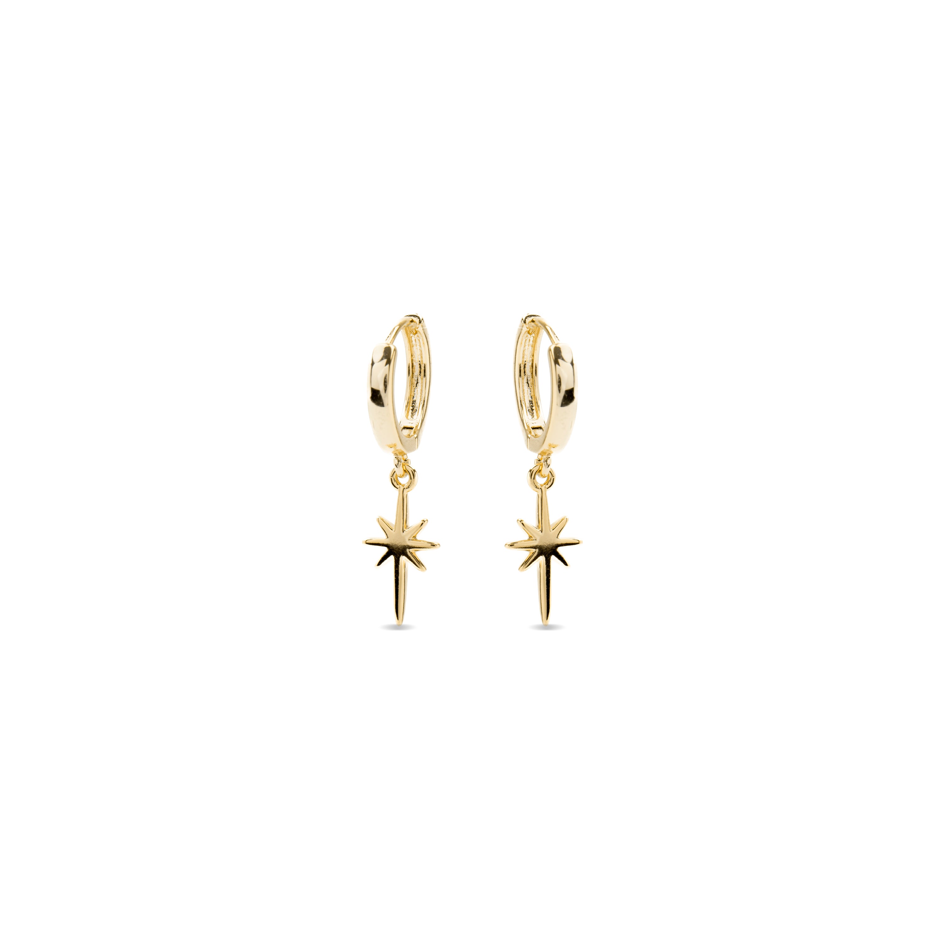 Pendientes de Circonita Brillante acabados en oro amarillo 18K - Mandra