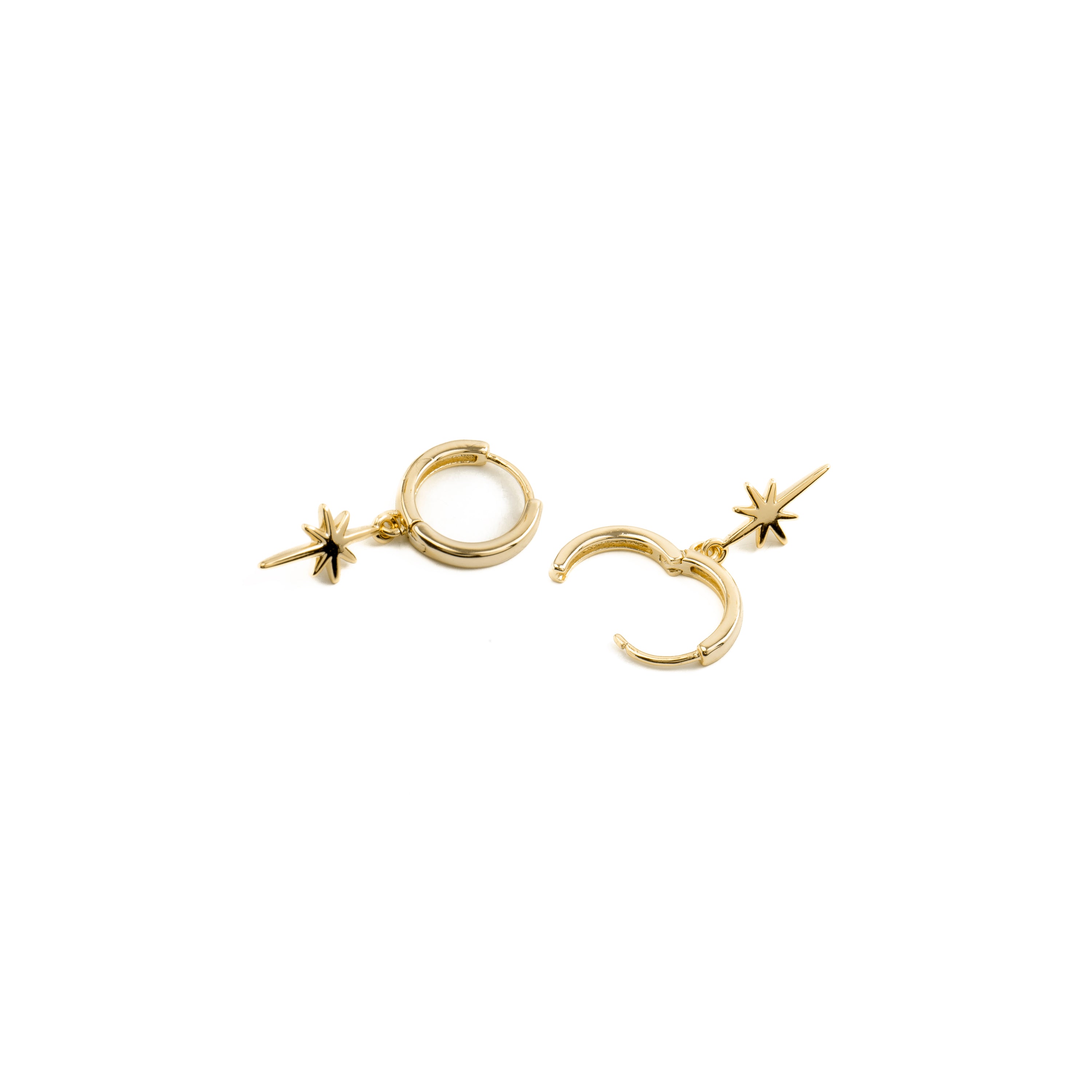 Pendientes de Circonita Brillante acabados en oro amarillo 18K - Mandra
