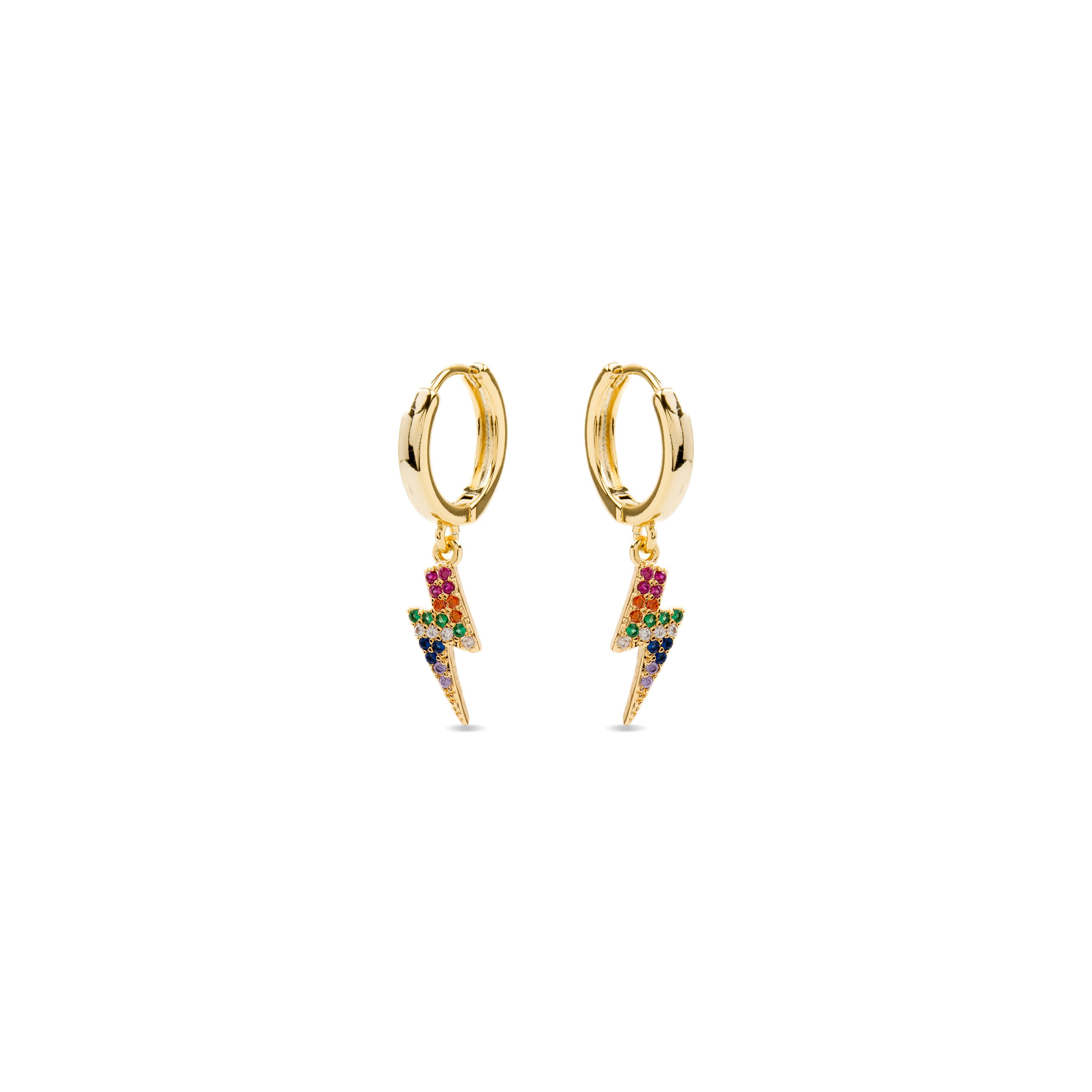 Brilliant Zirconia Earrings finished in 18K yellow gold - Valier