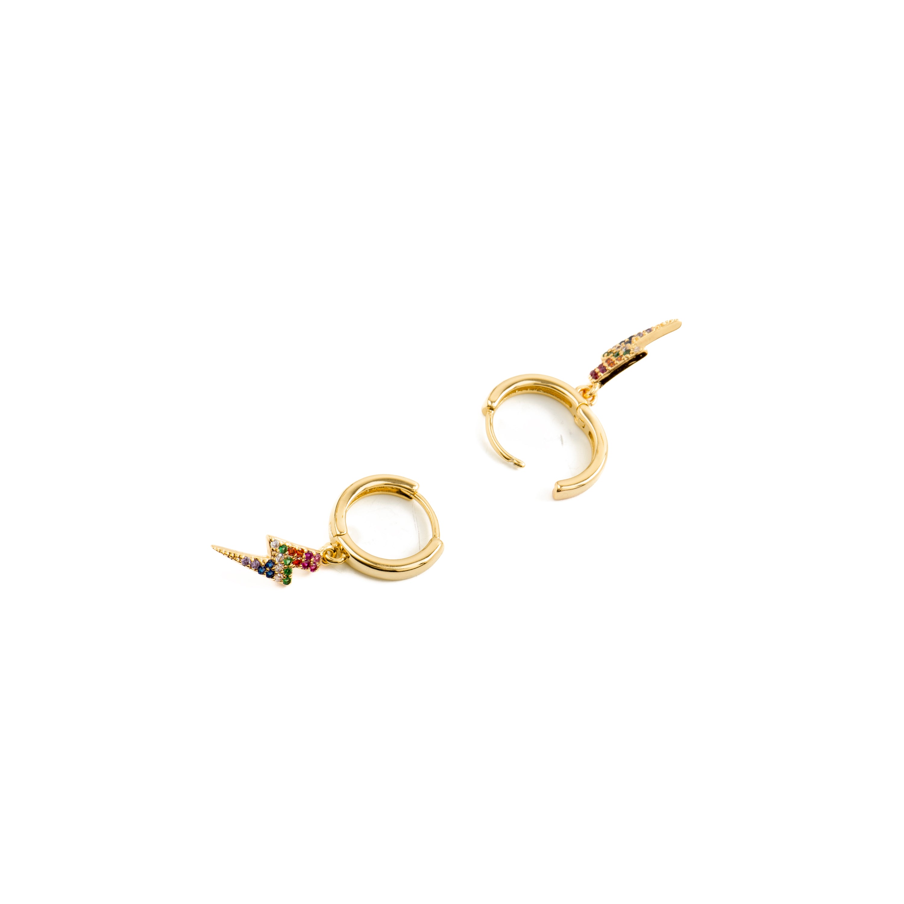 Brilliant Zirconia Earrings finished in 18K yellow gold - Valier
