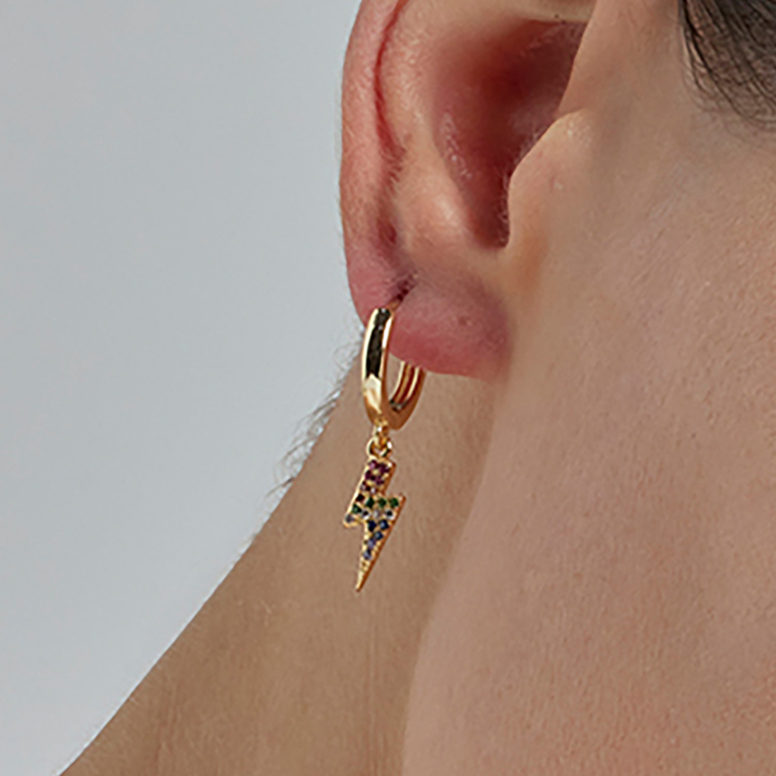 Brilliant Zirconia Earrings finished in 18K yellow gold - Valier