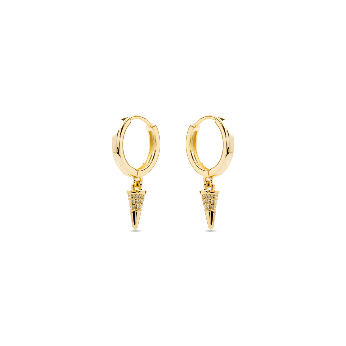 Madak earrings finished in 18k gold