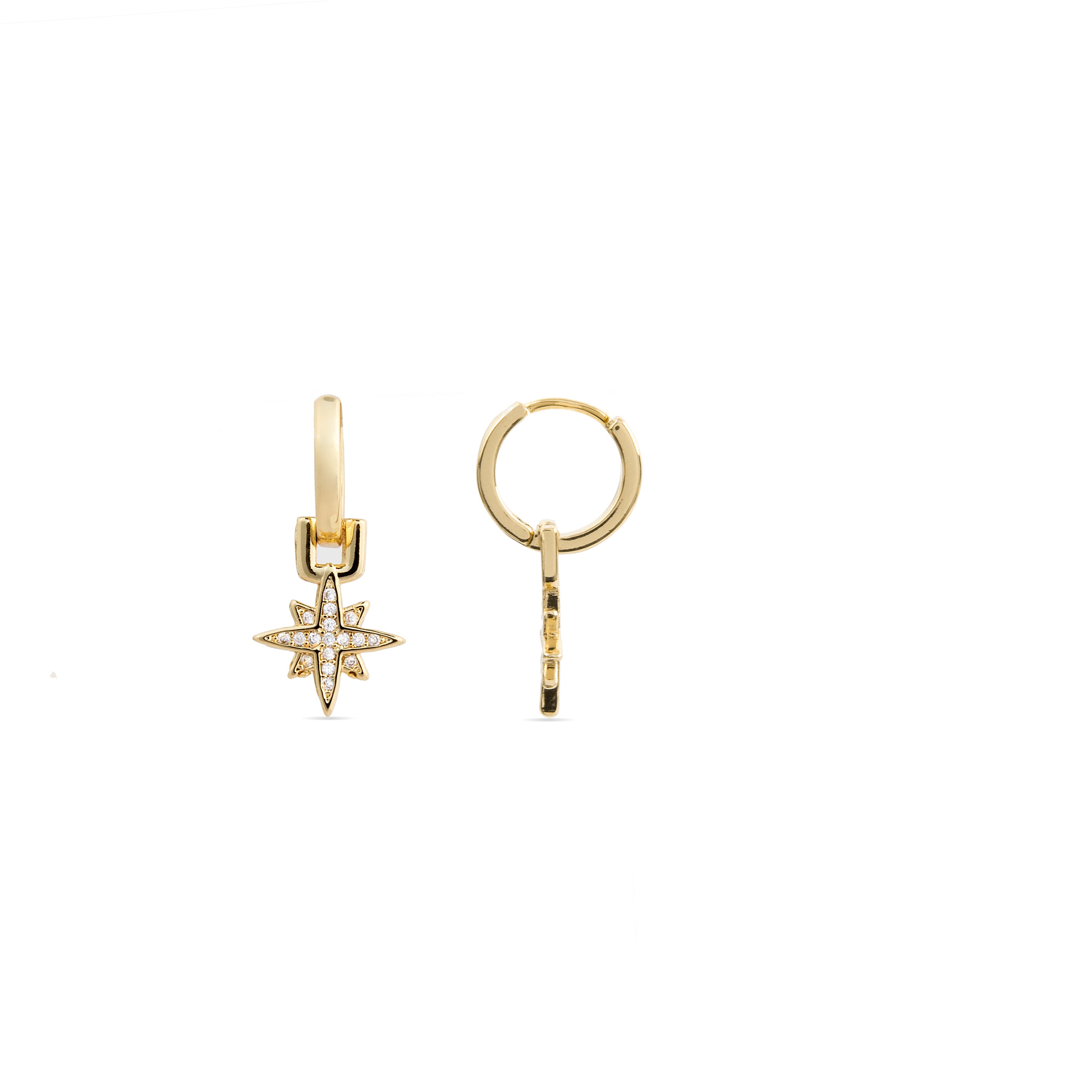 Orecchini in Zirconia Brillante finiti in oro giallo 18K - Sionqui
