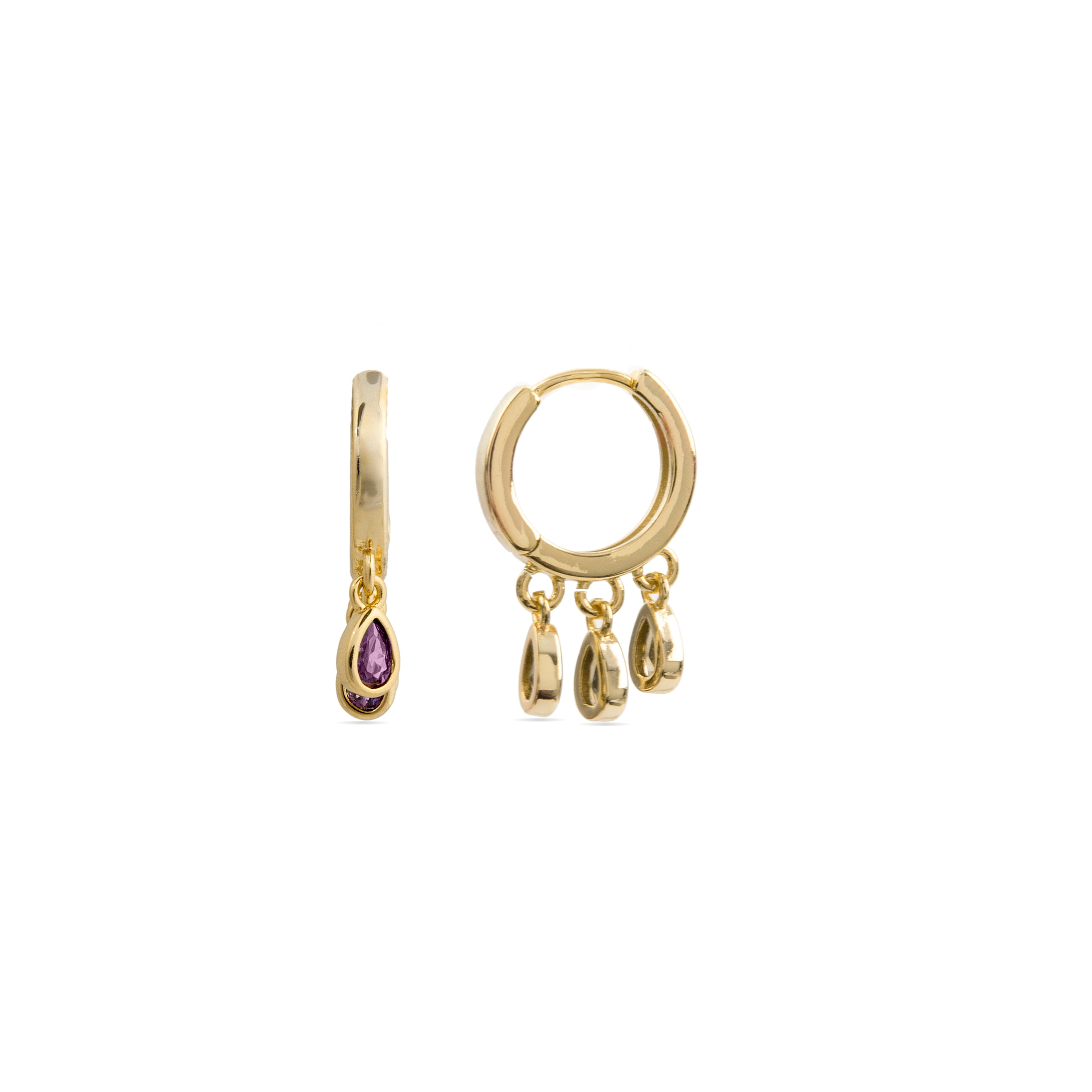 Pendientes Atzul acabados en oro 18k