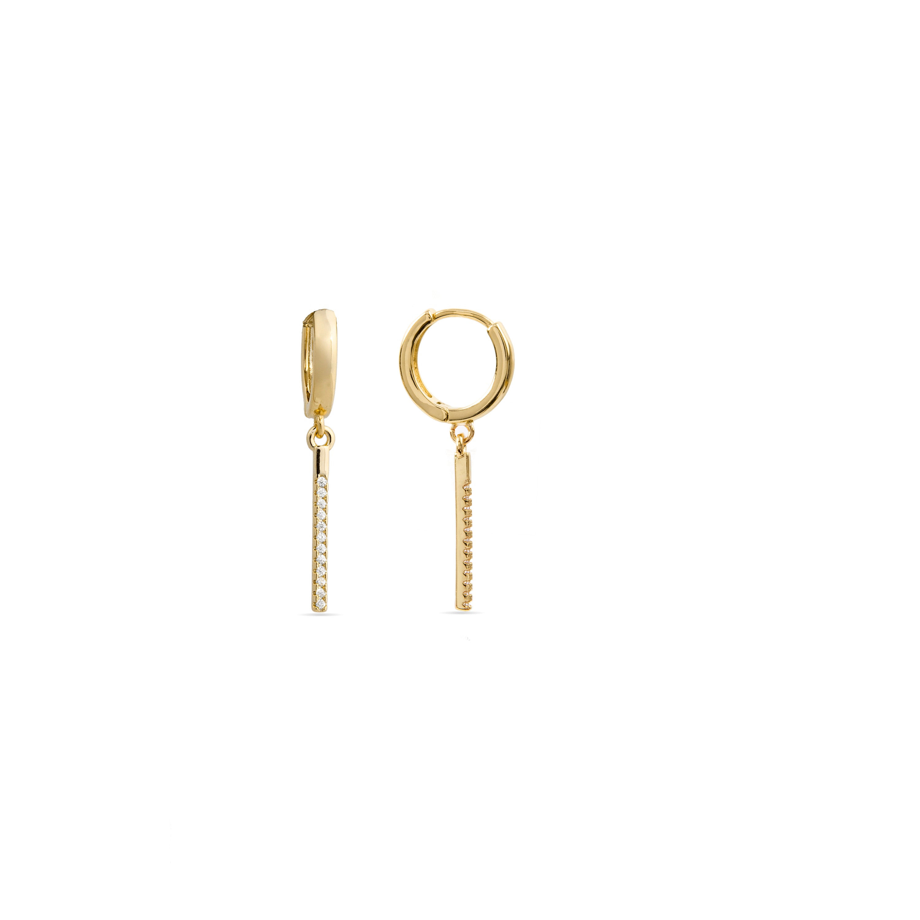Ohrringe aus Zirkonia mit 18K Gelbgold-Finish - Remin
