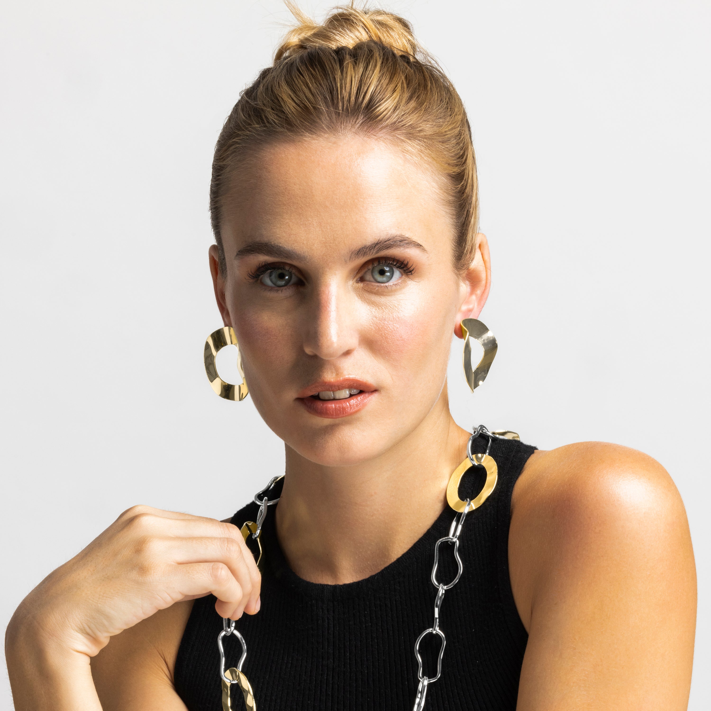 Pendientes acabado oro 18k - Shumi