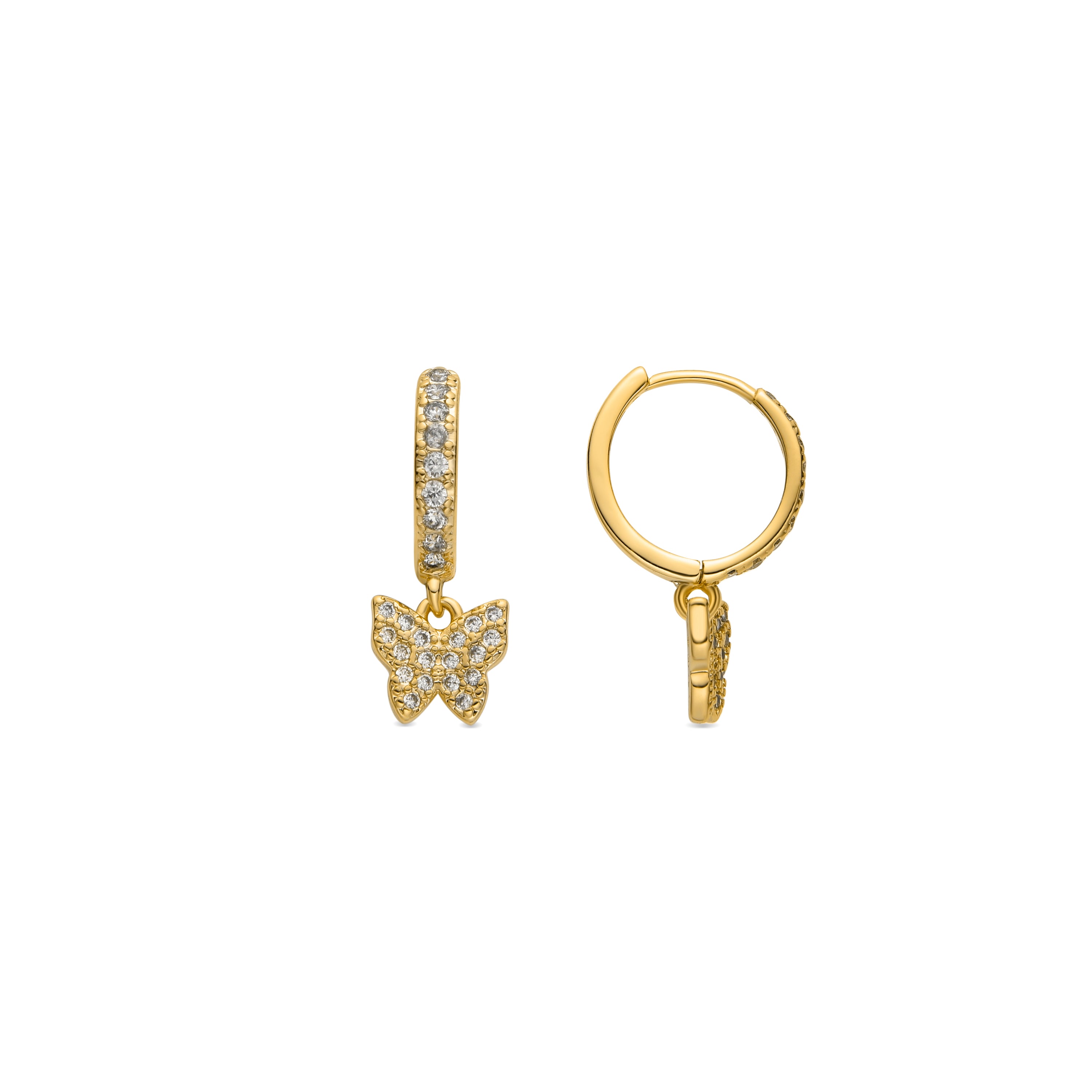 Orecchini con Zirconia Brillante finitura oro 18k - Thai