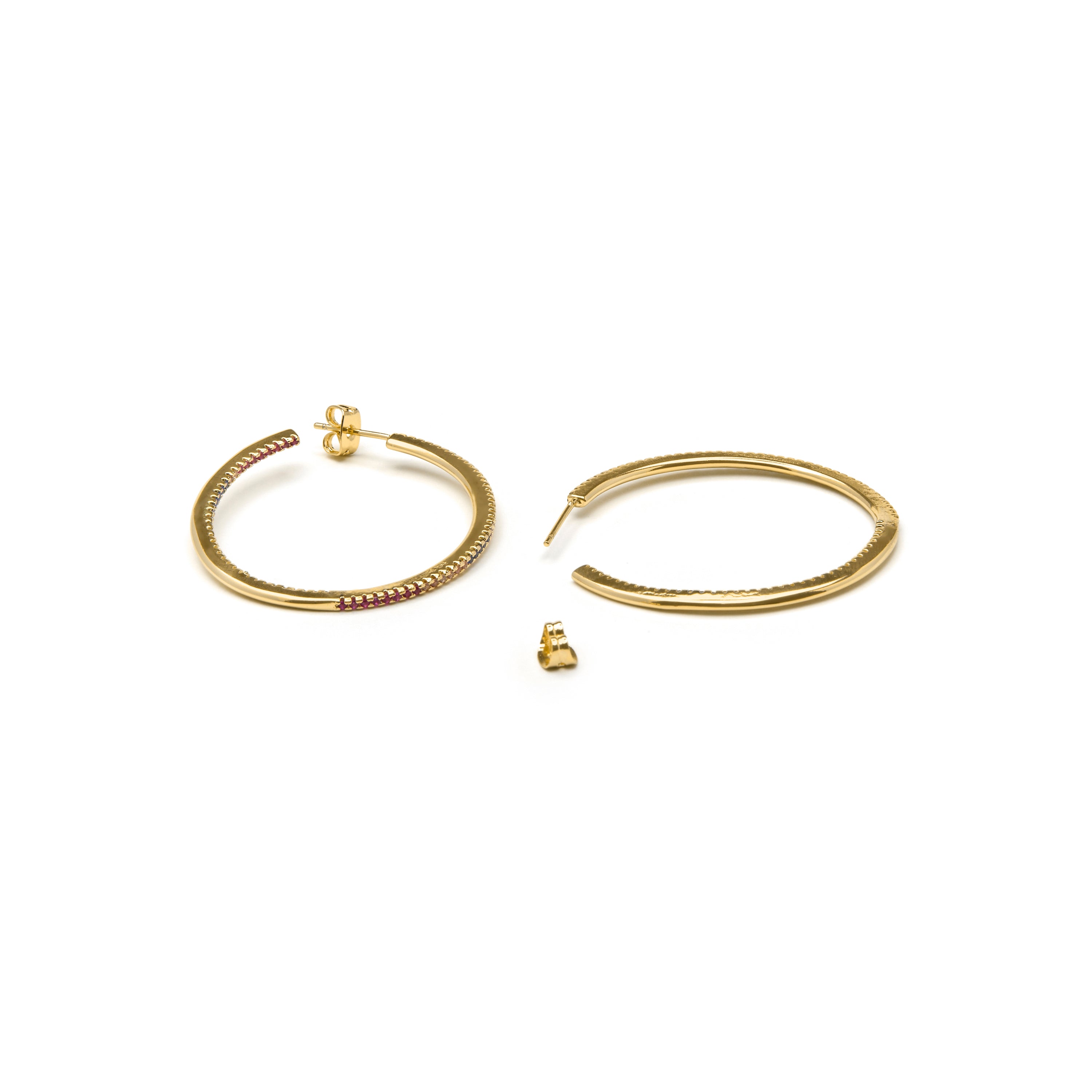 Pendientes con Circonita Brillante acabado oro 18k - Macare