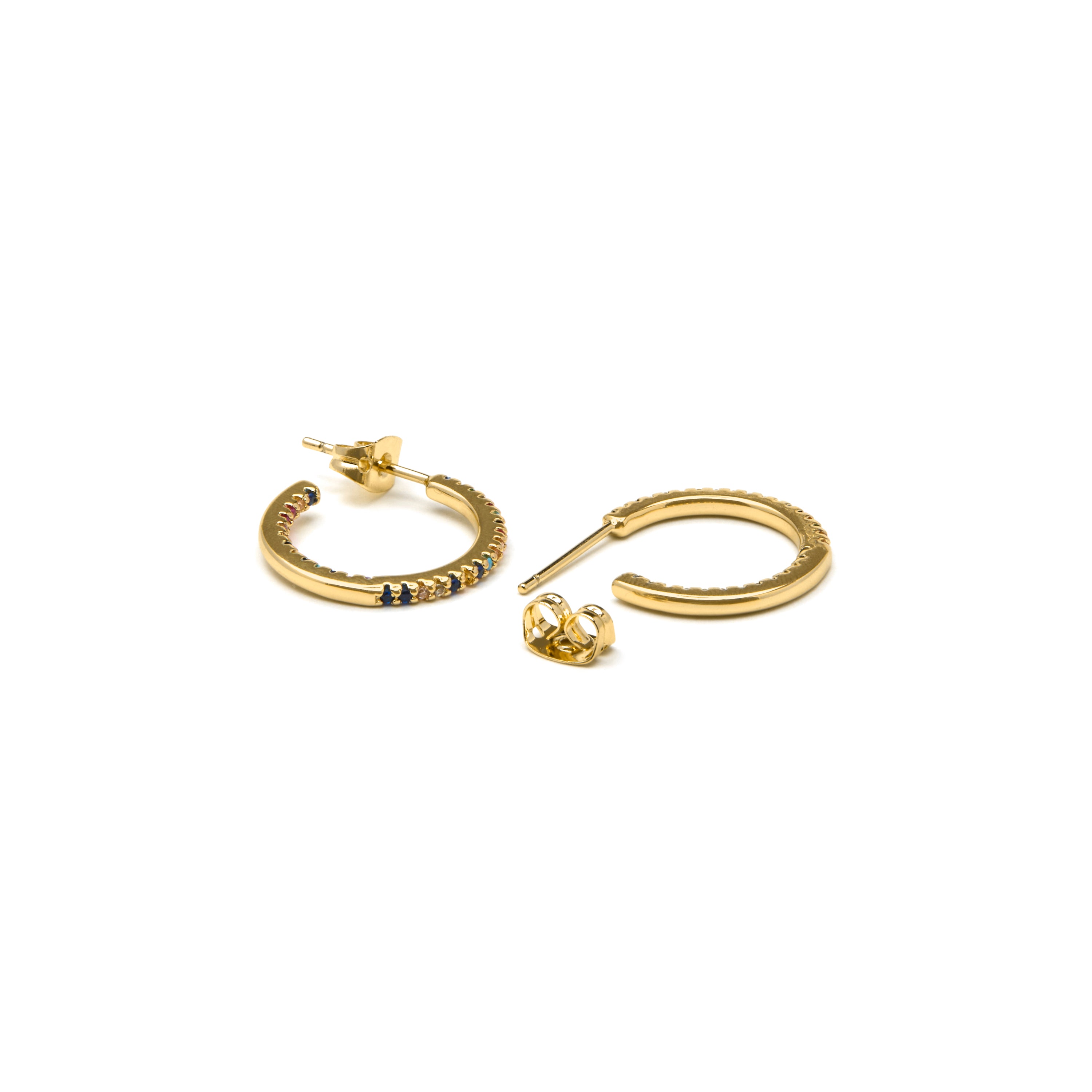 Multicolor Zirconia Earrings with 18k Gold Finish - Kumo